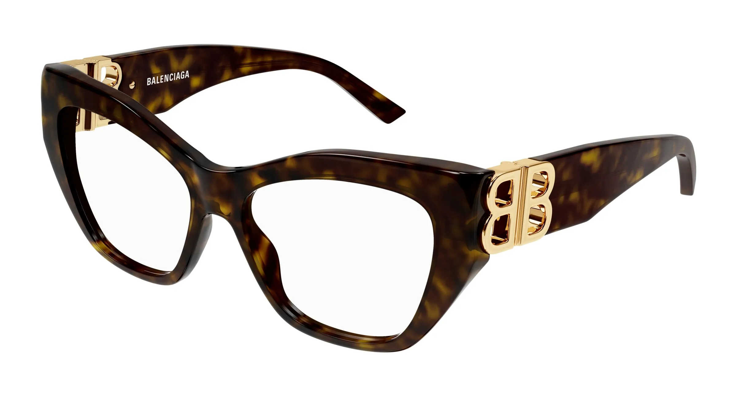 Balenciaga BB0312O 002 Montature da vista Acetato Havana Cat Eye - immagine 1