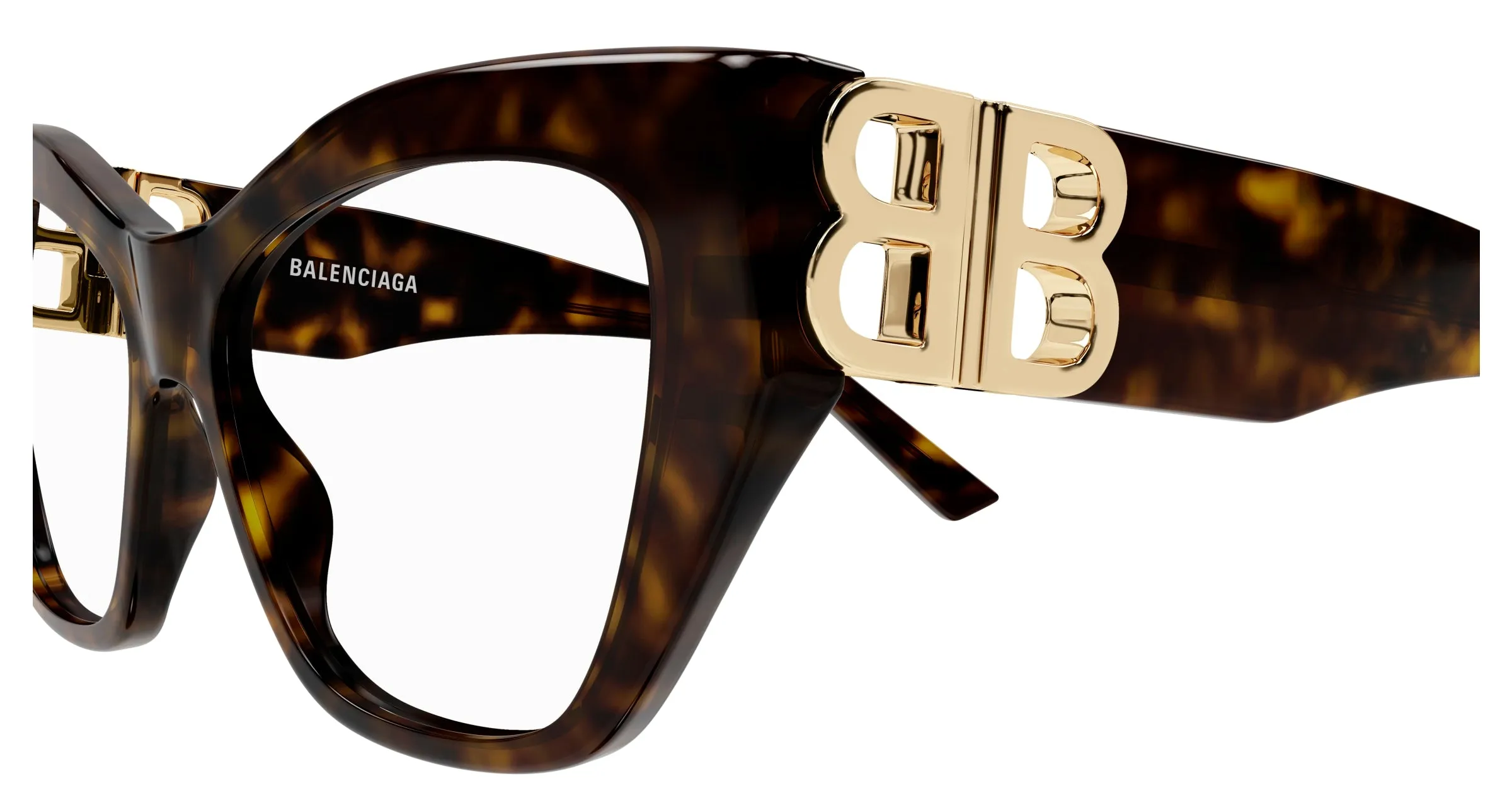 Balenciaga BB0312O 002 Montature da vista Acetato Havana Cat Eye - immagine 3