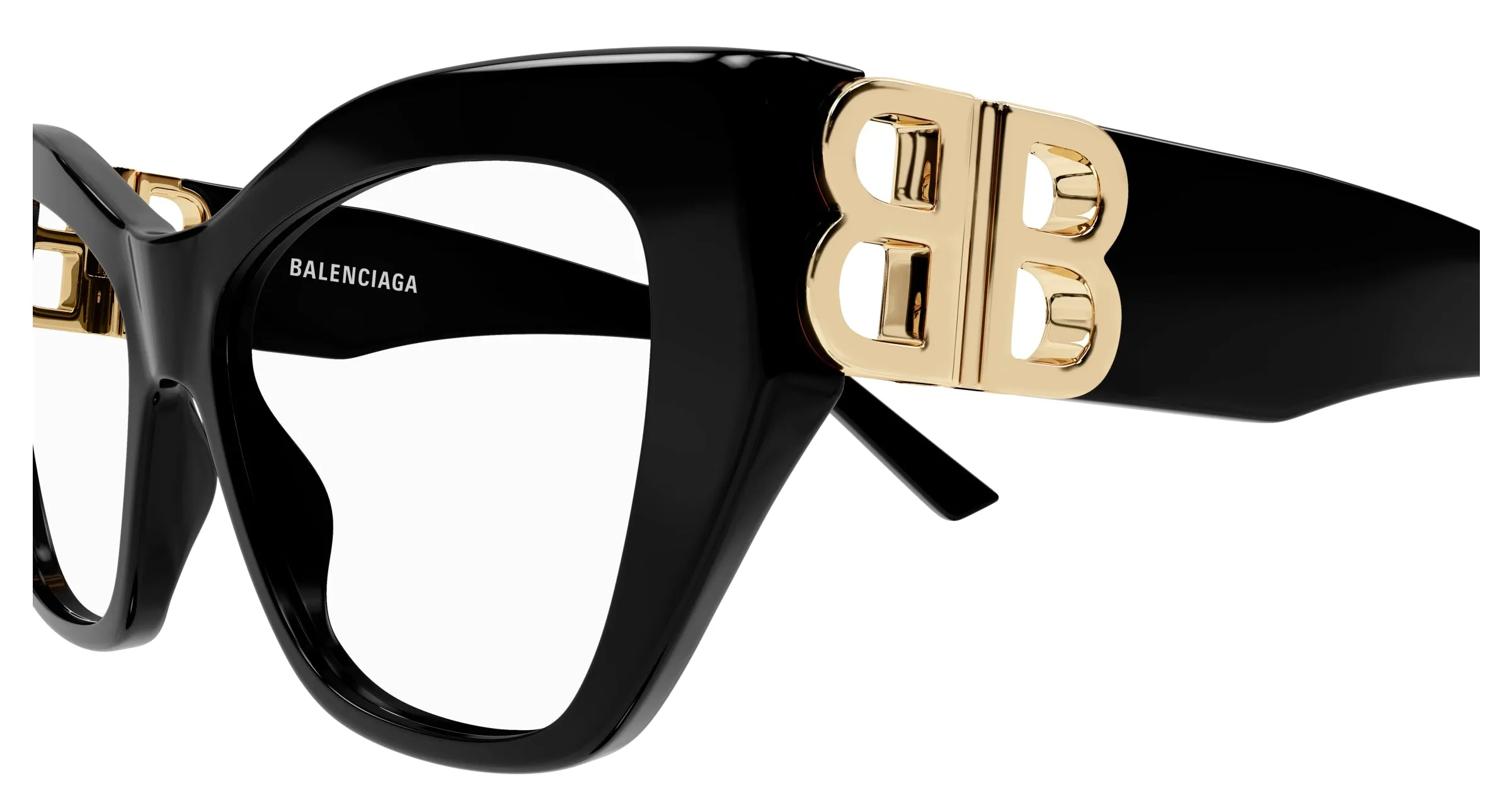 Balenciaga BB0312O 001 Montature da vista Acetato Nero Cat Eye - immagine 3