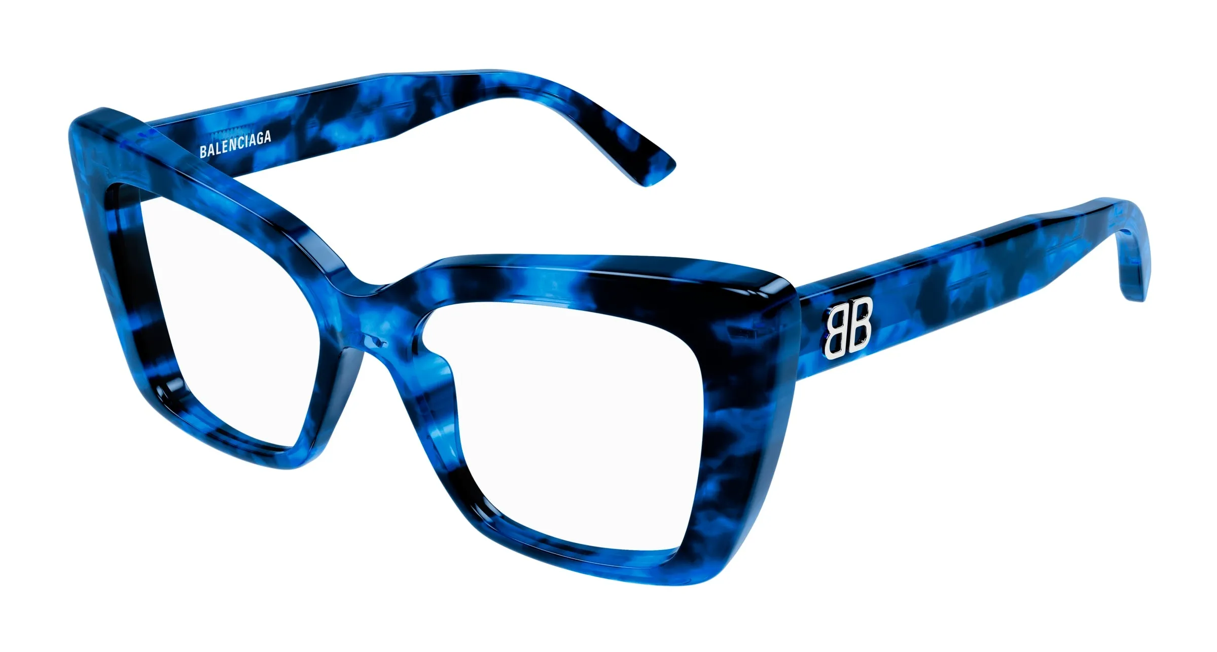 Balenciaga BB0297O 004 Montature da vista Acetato Blu Farfalla - immagine 1