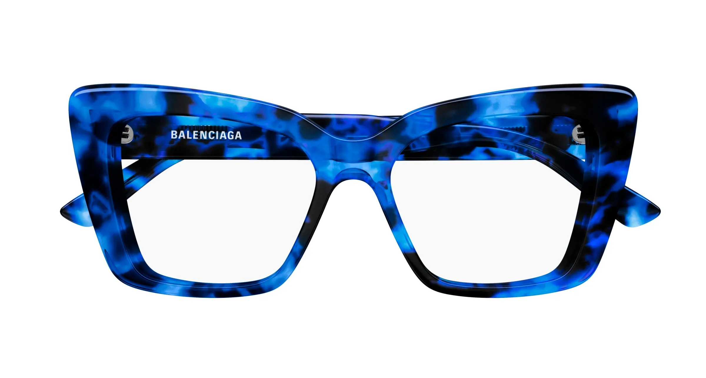 Balenciaga BB0297O 004 Montature da vista Acetato Blu Farfalla - immagine 2