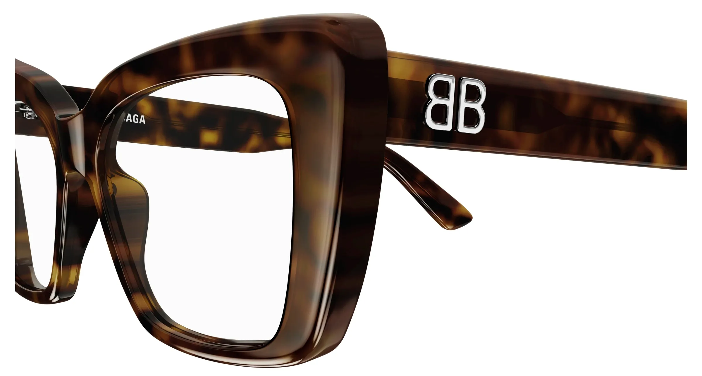 Balenciaga BB0297O 002 Montature da vista Acetato Havana Farfalla - immagine 3