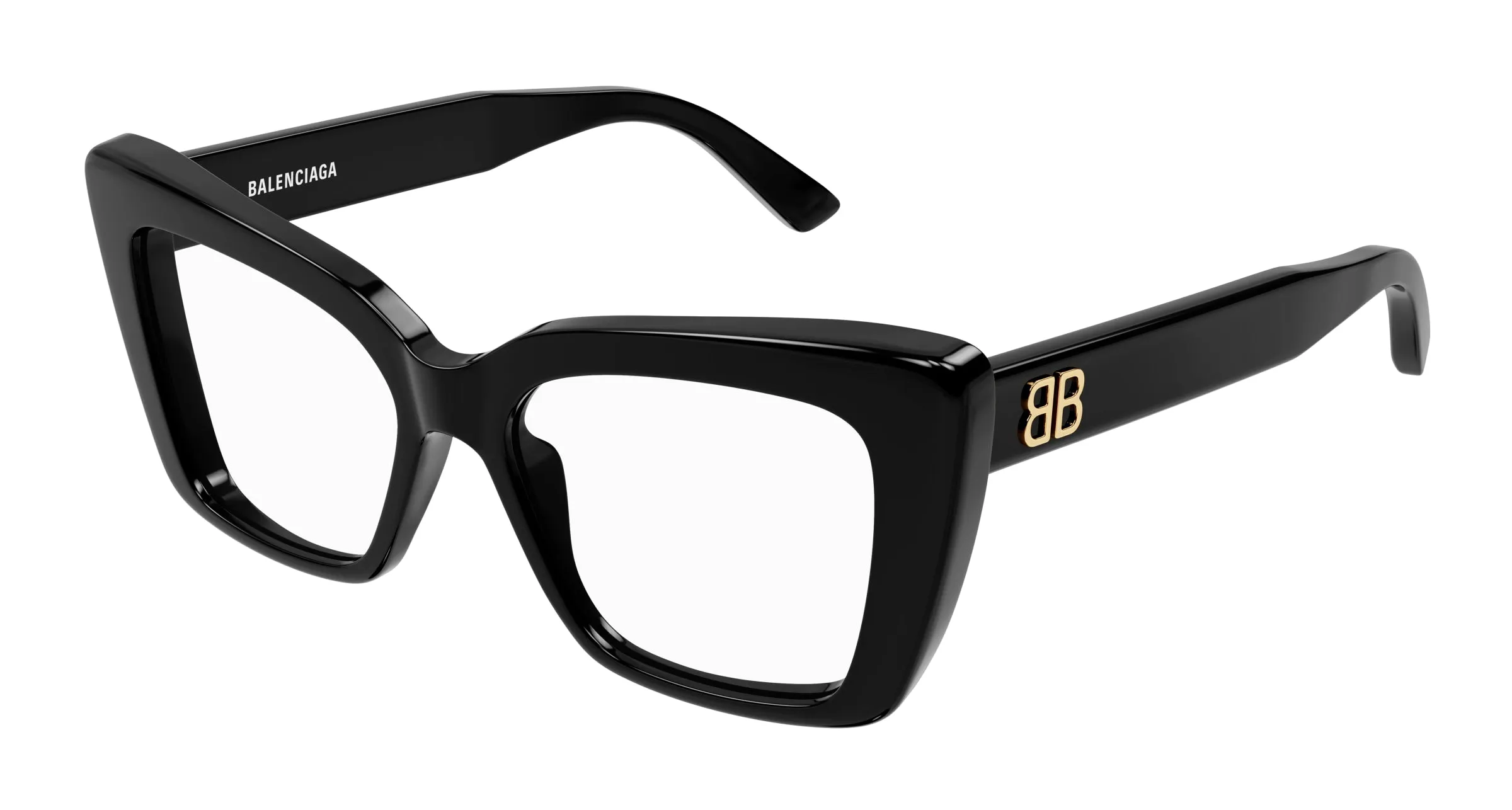 Balenciaga BB0297O 001 Montature da vista Acetato Nero Farfalla - immagine 1
