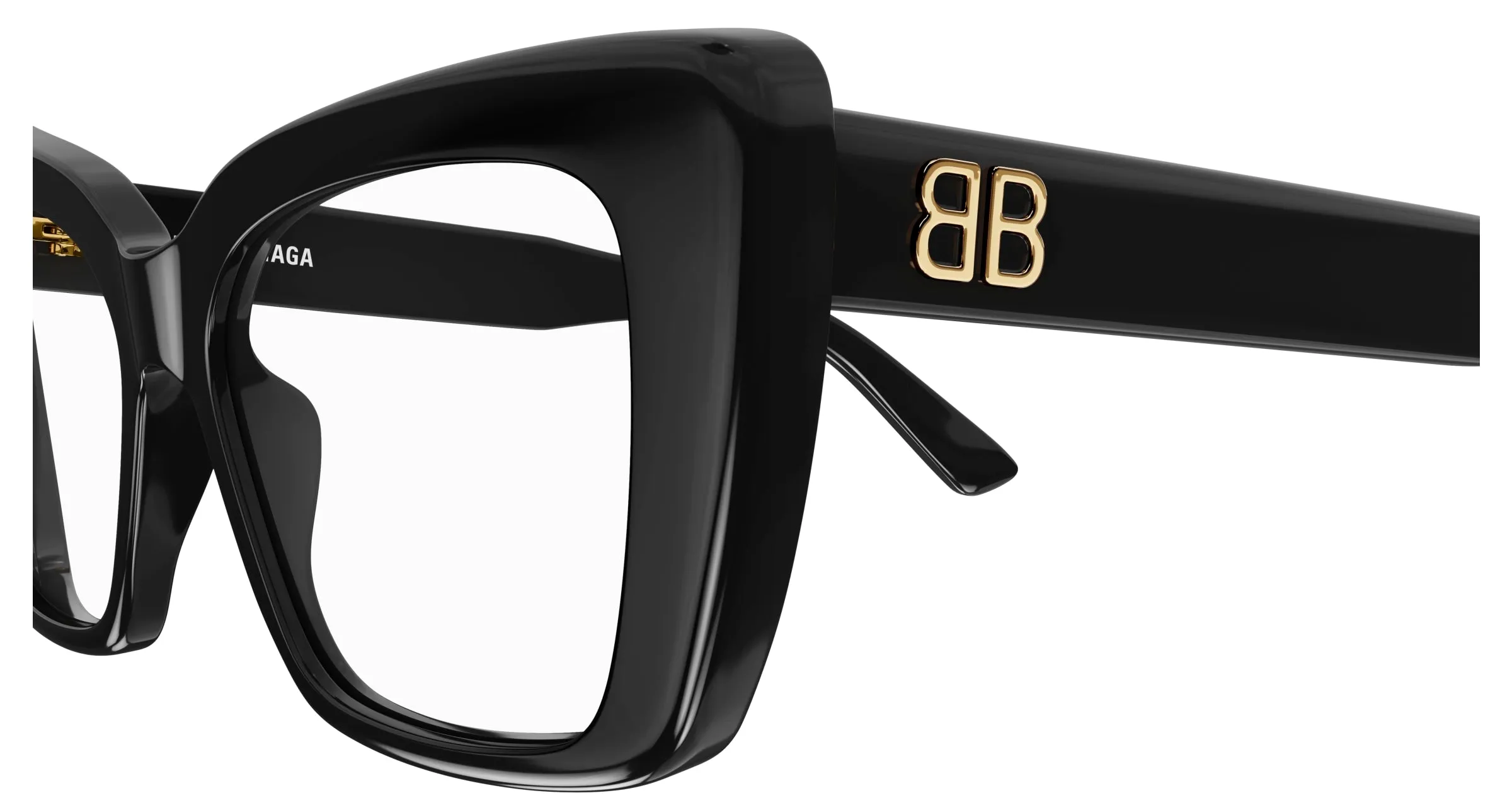 Balenciaga BB0297O 001 Montature da vista Acetato Nero Farfalla - immagine 3