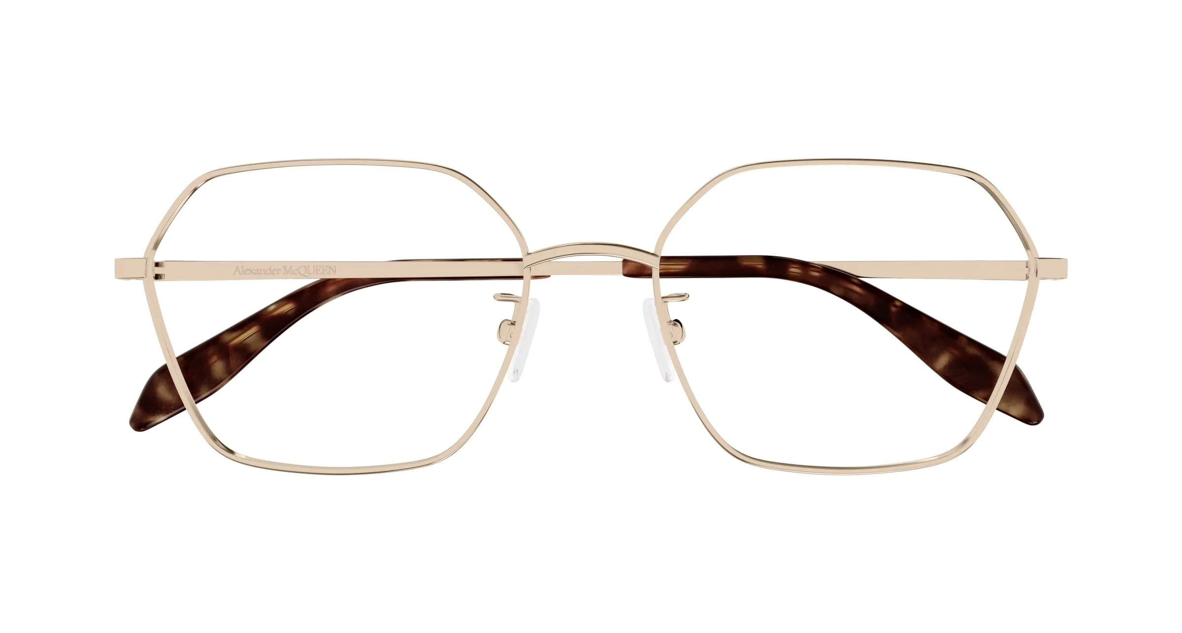 Alexander McQueen AM0437O 004 Montature da vista Metallo Oro Geometrica - immagine 2