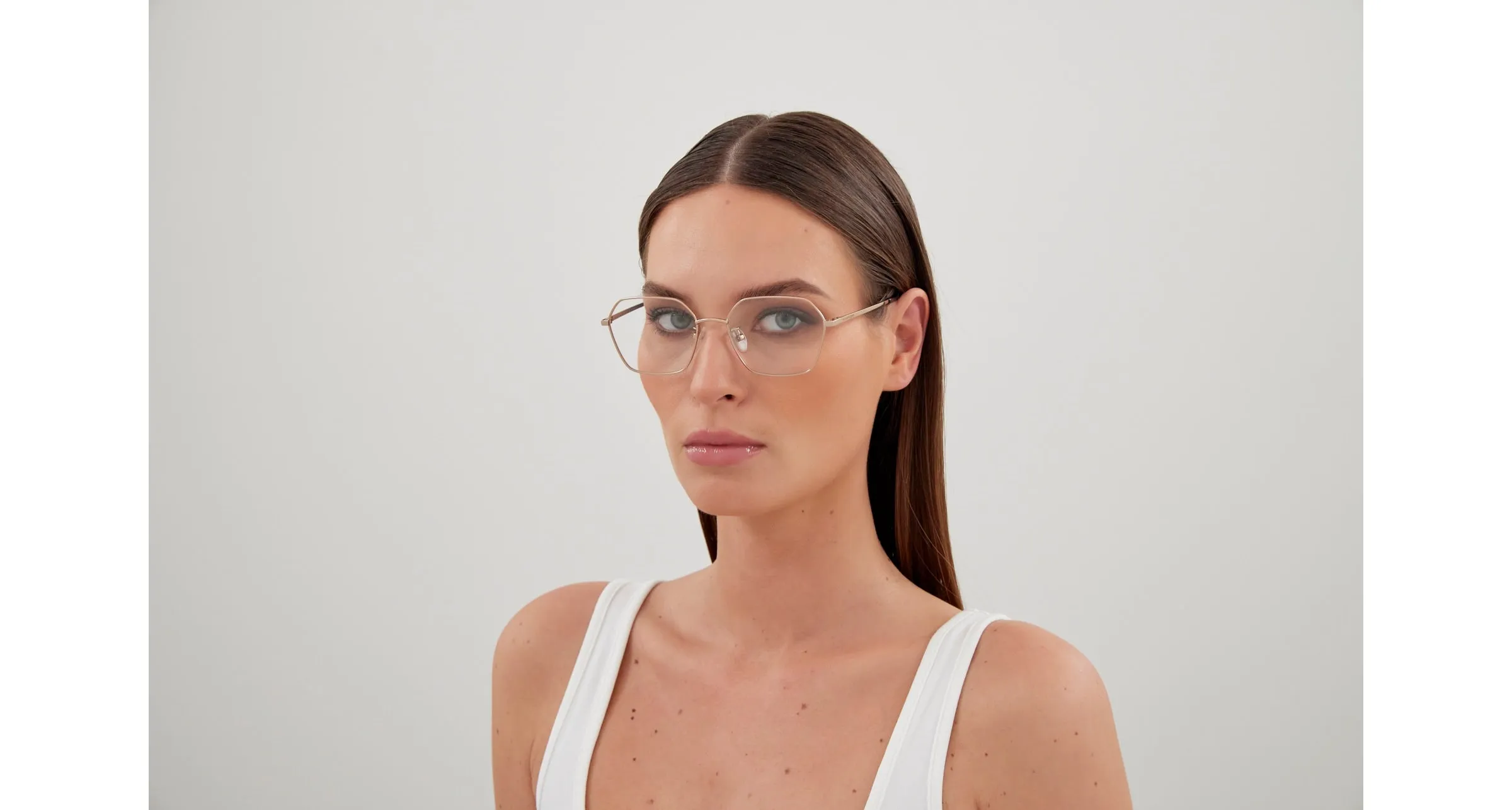 Alexander McQueen AM0437O 004 Montature da vista Metallo Oro Geometrica - immagine 4
