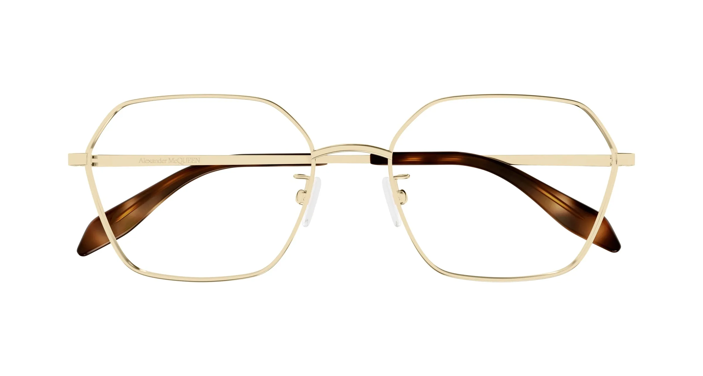 Alexander McQueen AM0437O 002 Montature da vista Metallo Oro Geometrica - immagine 2