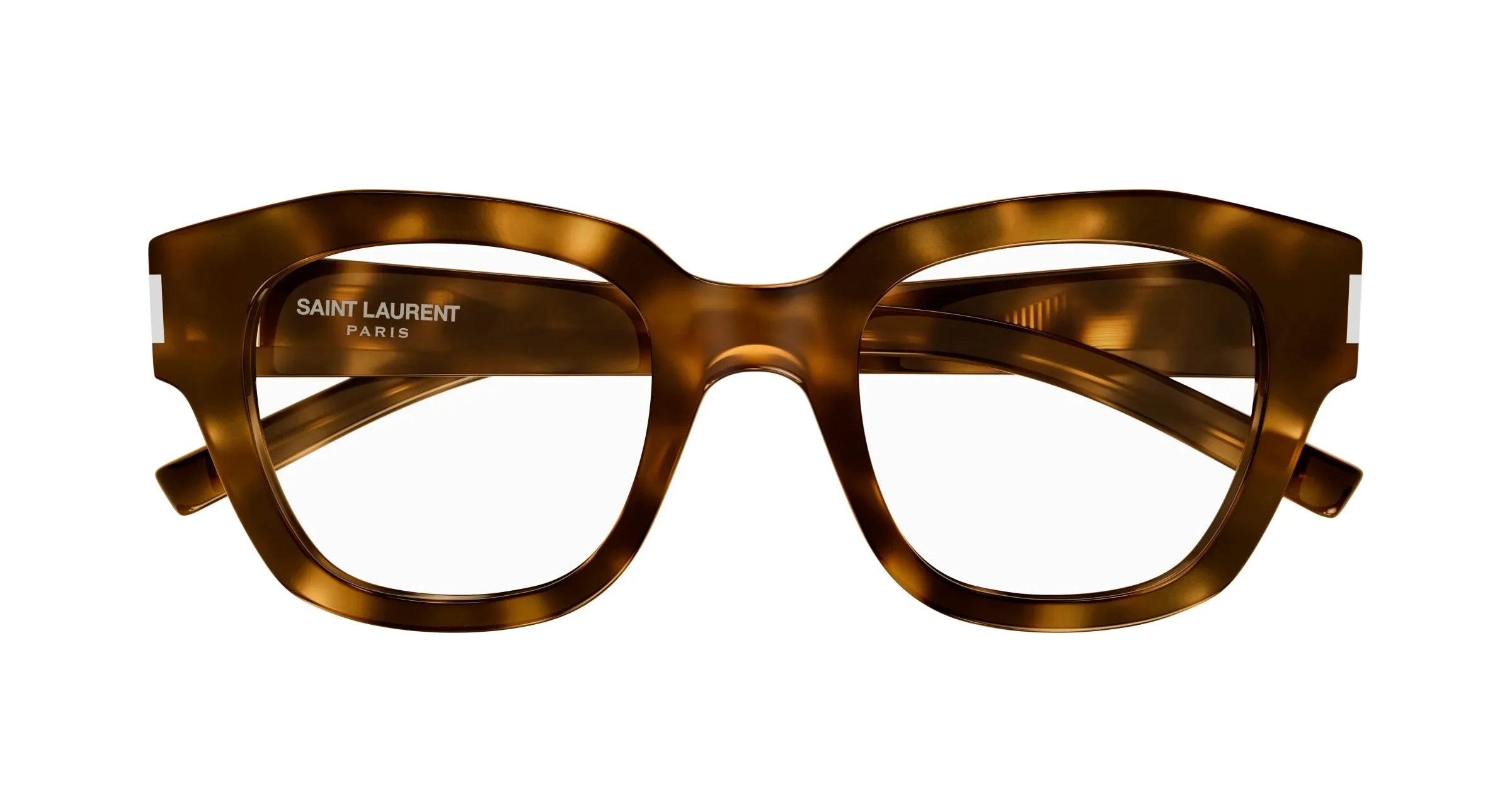 SAINT LAURENT SL 640 003 Montature da vista Acetato Havana Trasparente Squadrata ["Antiriflesso"] - immagine 2
