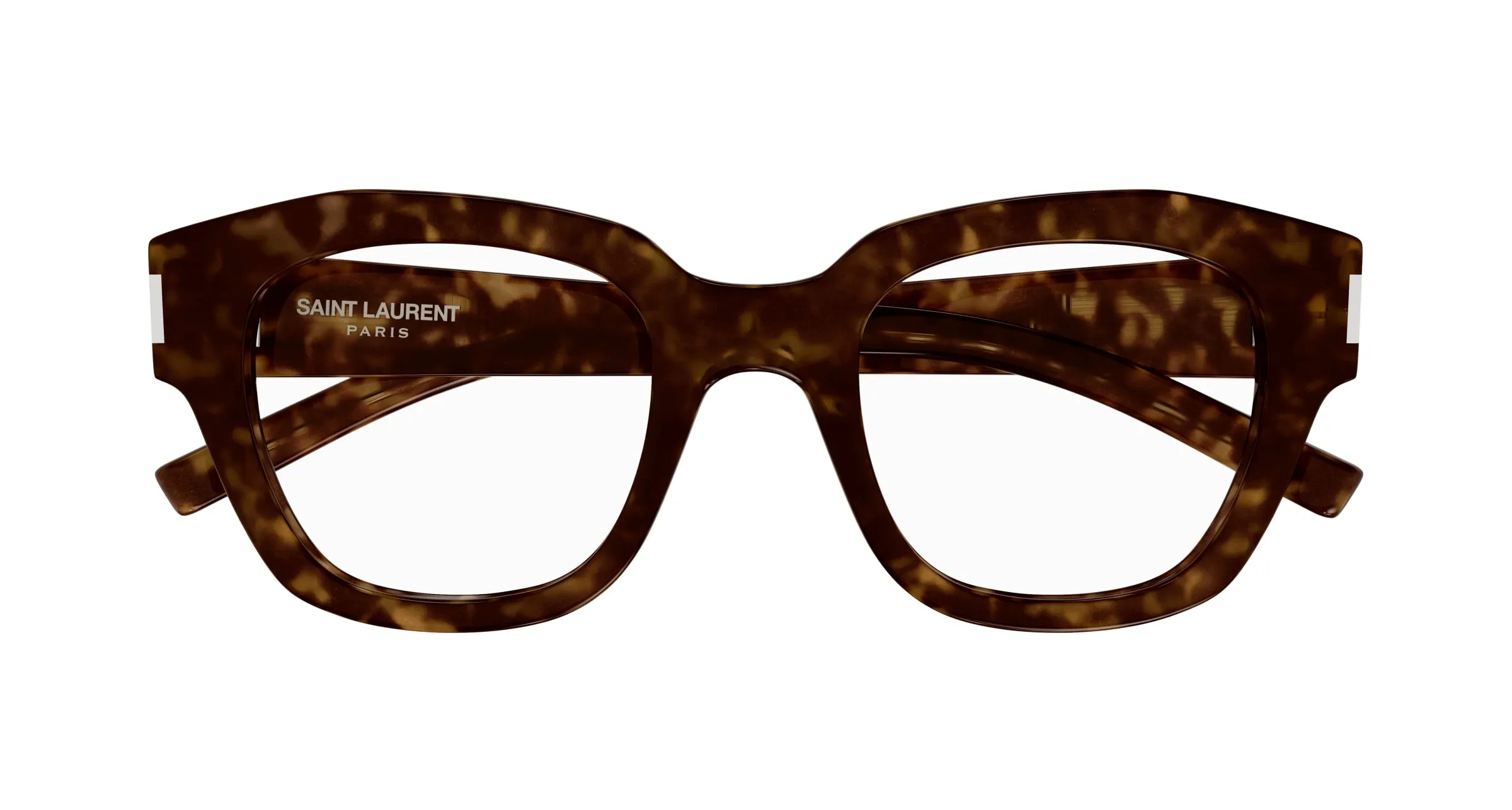 SAINT LAURENT SL 640 002 Montature da vista Acetato Havana Trasparente Squadrata ["Antiriflesso"] - immagine 2