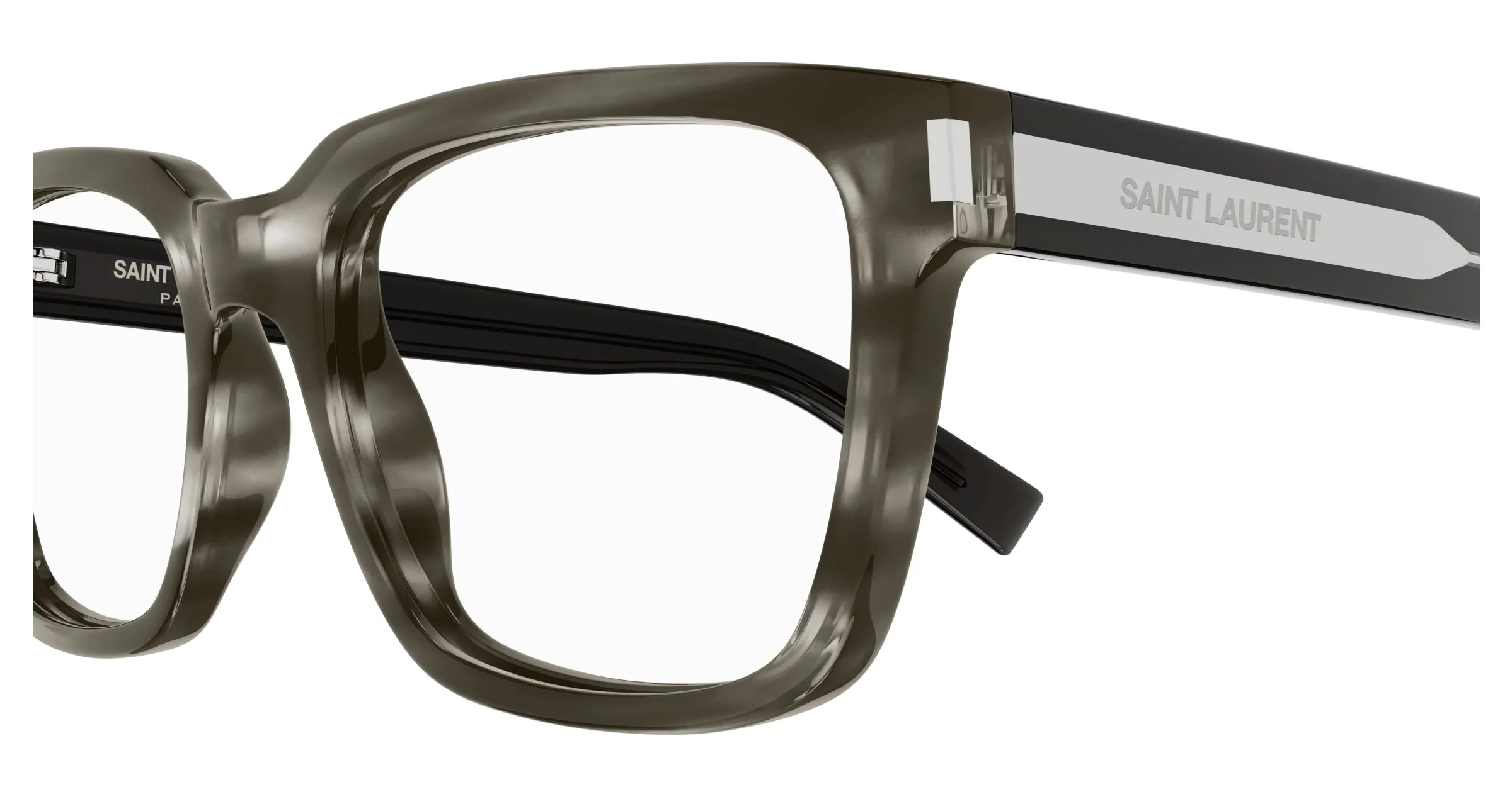 SAINT LAURENT SL 621 005 Montature da vista Acetato Havana Trasparente Squadrata - immagine 3