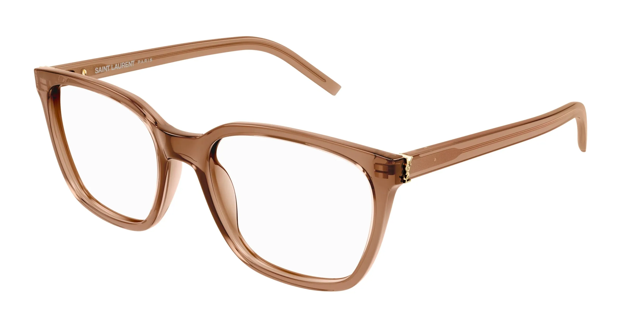 SAINT LAURENT SL M129 006 Montature da vista Acetato Marrone Trasparente Squadrata - immagine 1