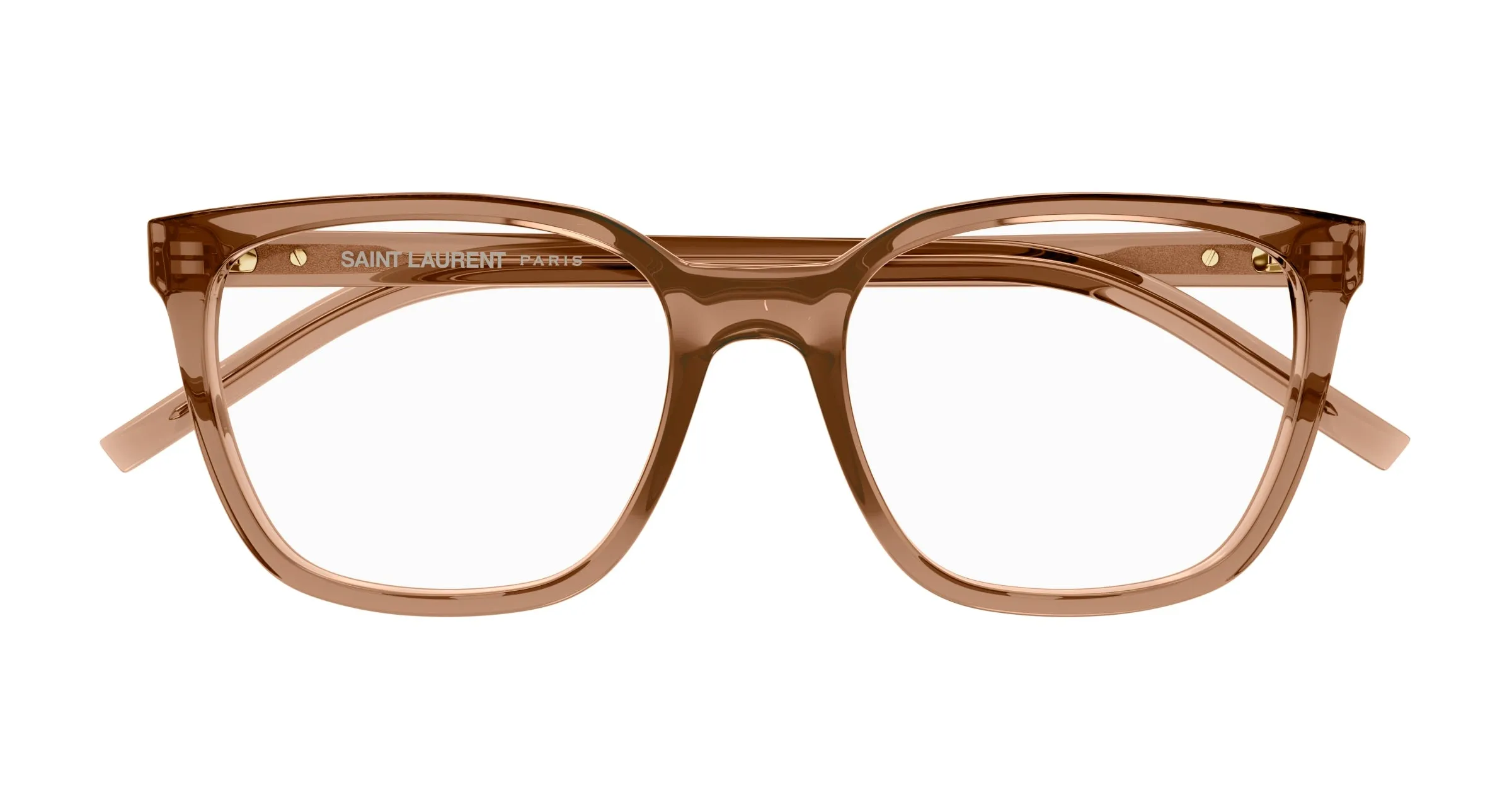 SAINT LAURENT SL M129 006 Montature da vista Acetato Marrone Trasparente Squadrata - immagine 2