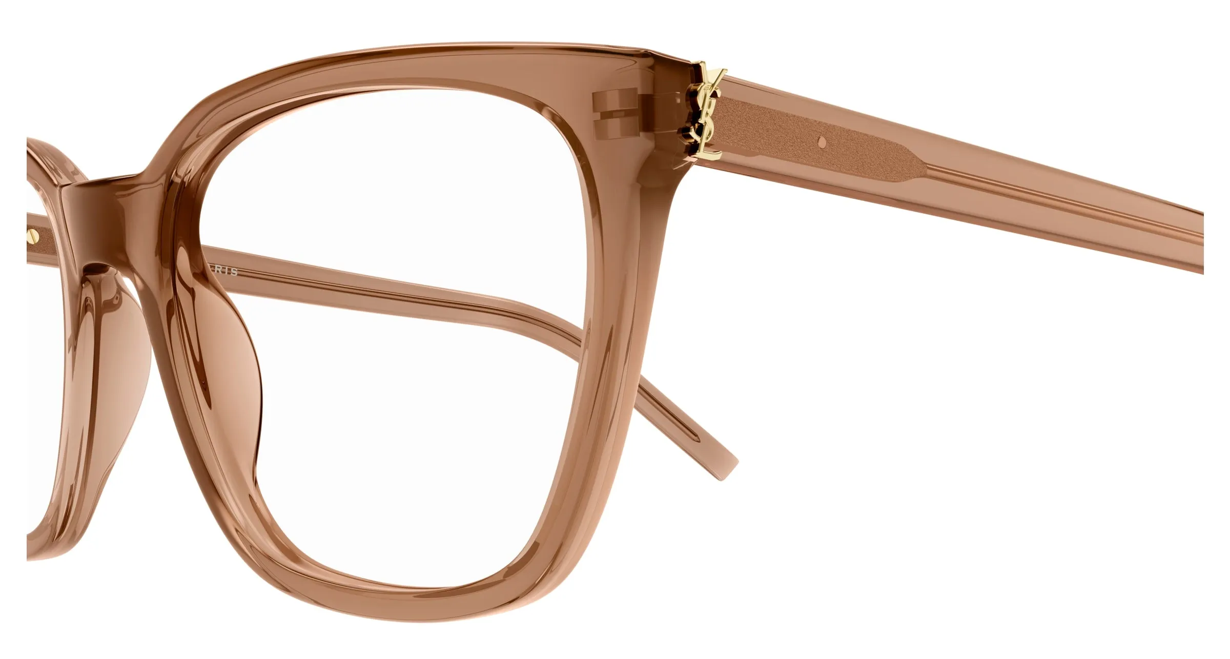 SAINT LAURENT SL M129 006 Montature da vista Acetato Marrone Trasparente Squadrata - immagine 3