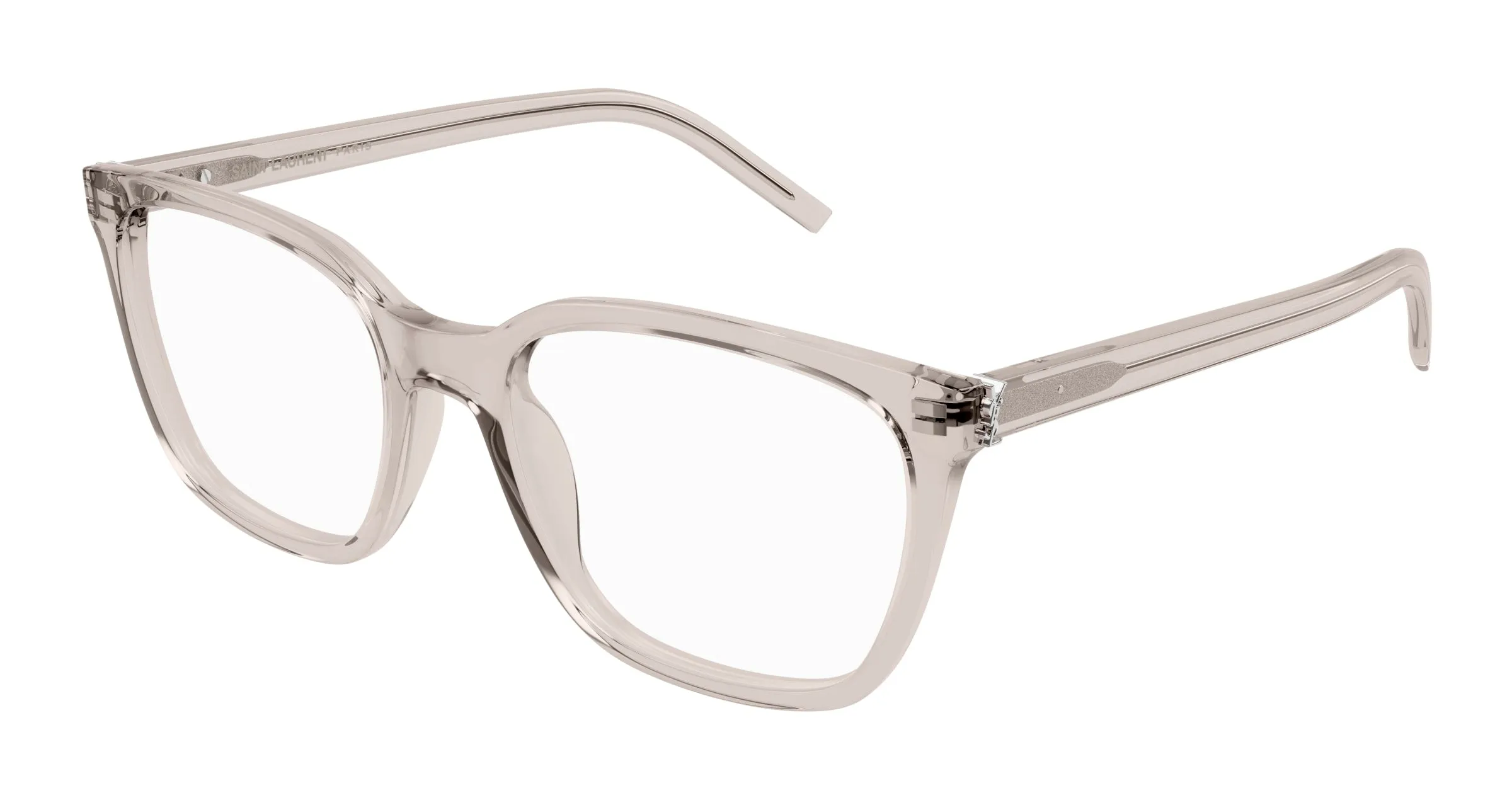 SAINT LAURENT SL M129 005 Montature da vista Acetato Nude Trasparente Squadrata - immagine 1