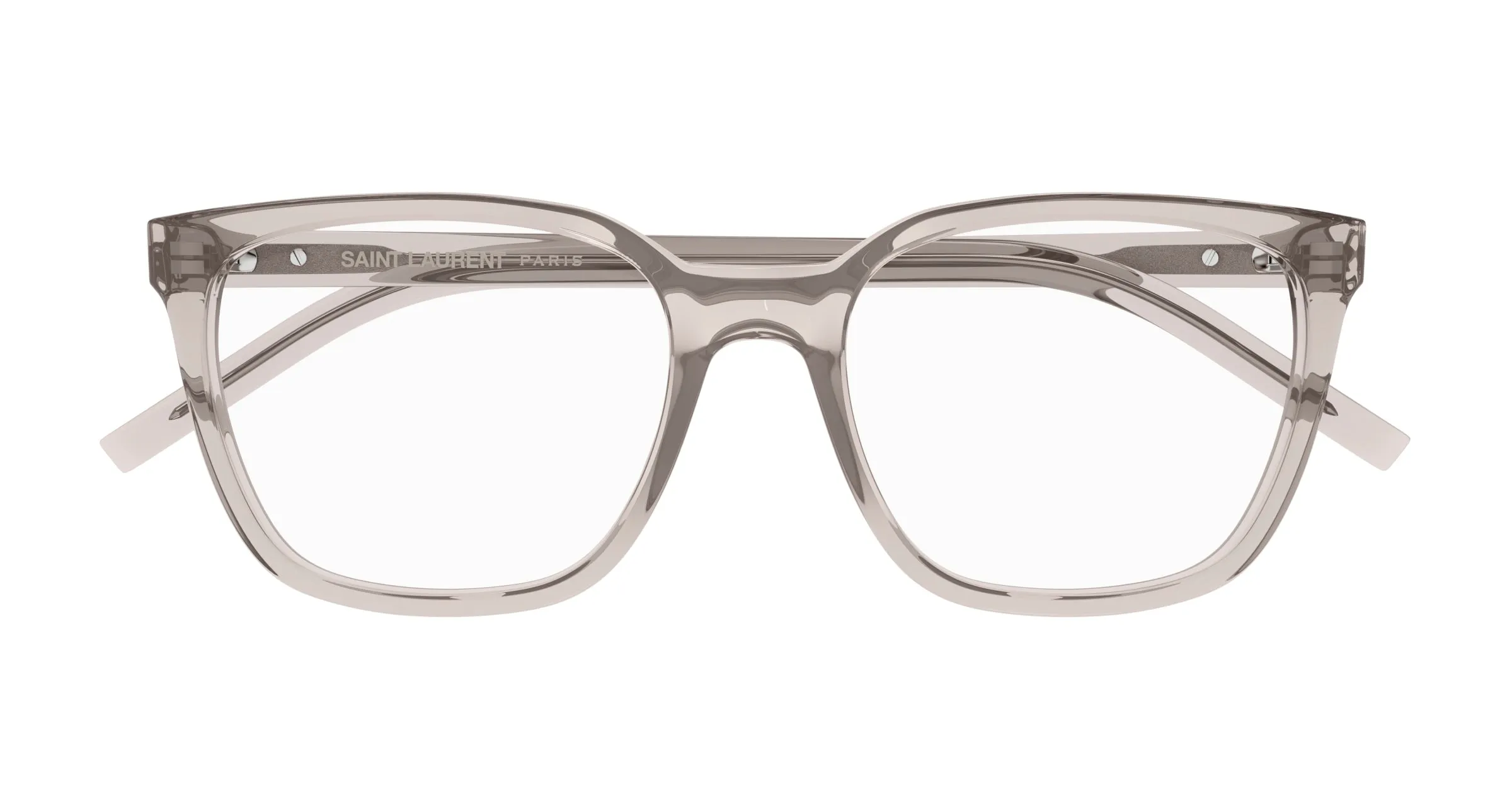 SAINT LAURENT SL M129 005 Montature da vista Acetato Nude Trasparente Squadrata - immagine 2