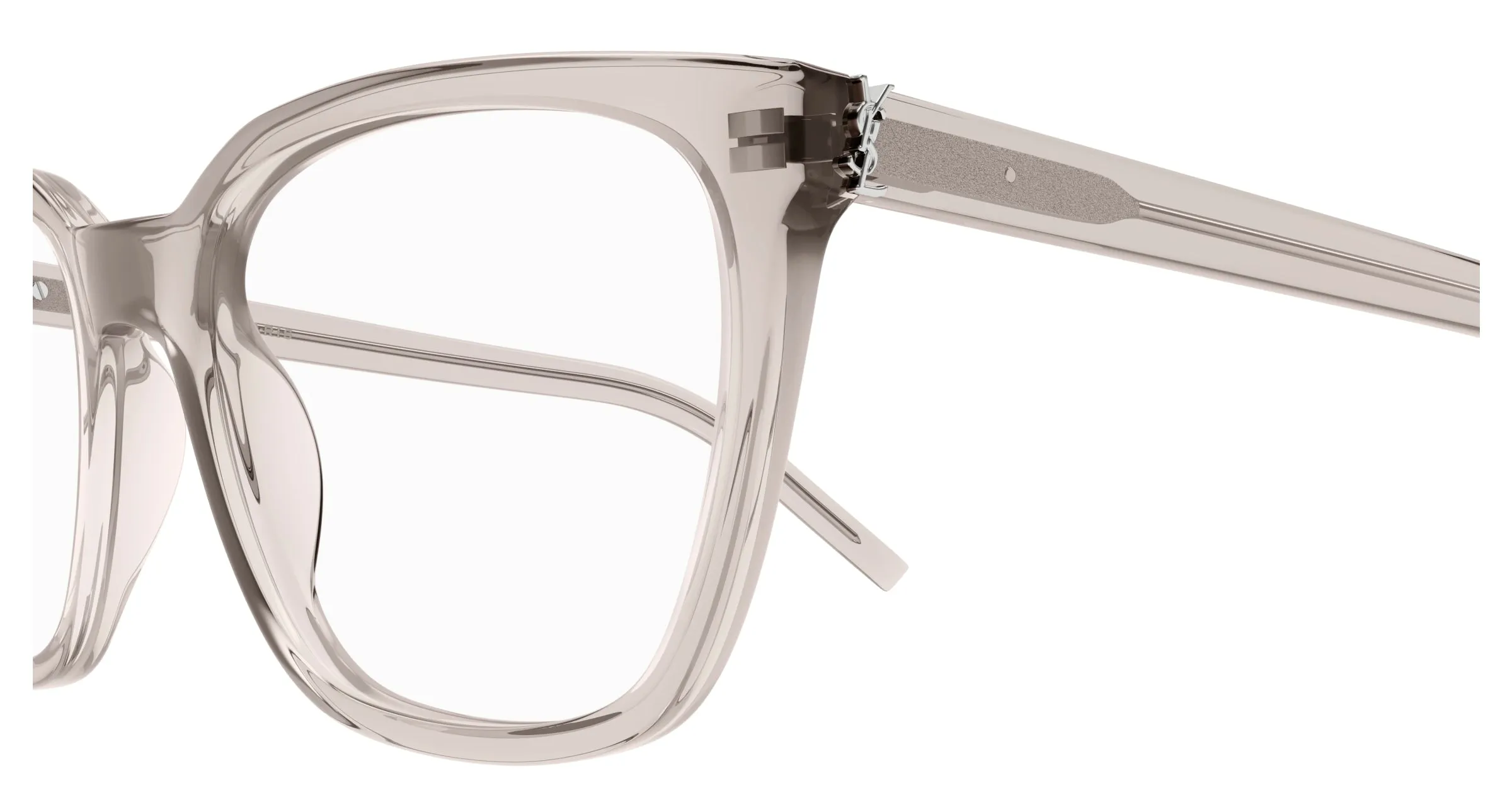 SAINT LAURENT SL M129 005 Montature da vista Acetato Nude Trasparente Squadrata - immagine 3