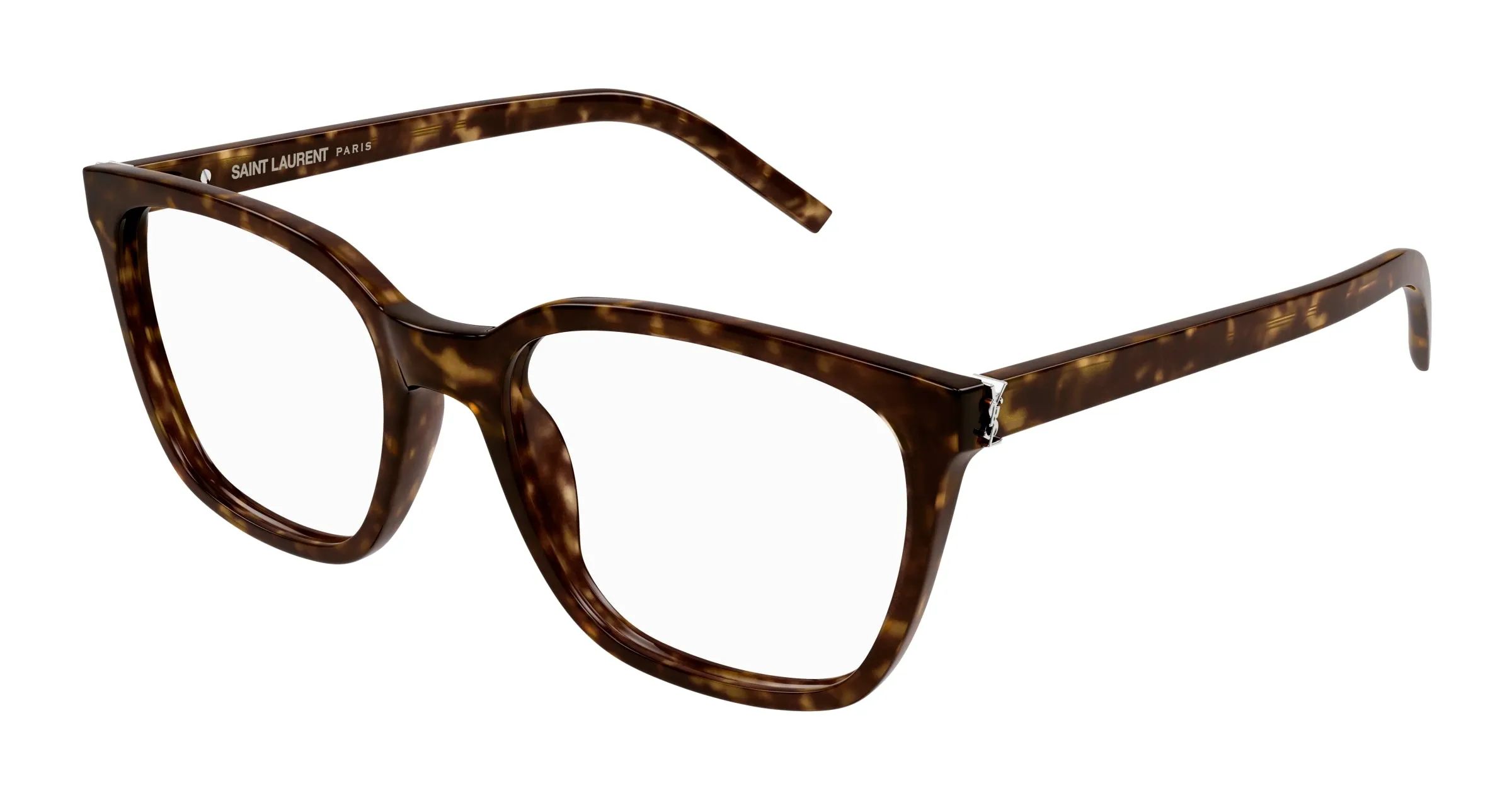 SAINT LAURENT SL M129 002 Montature da vista Acetato Havana Trasparente Squadrata - immagine 1