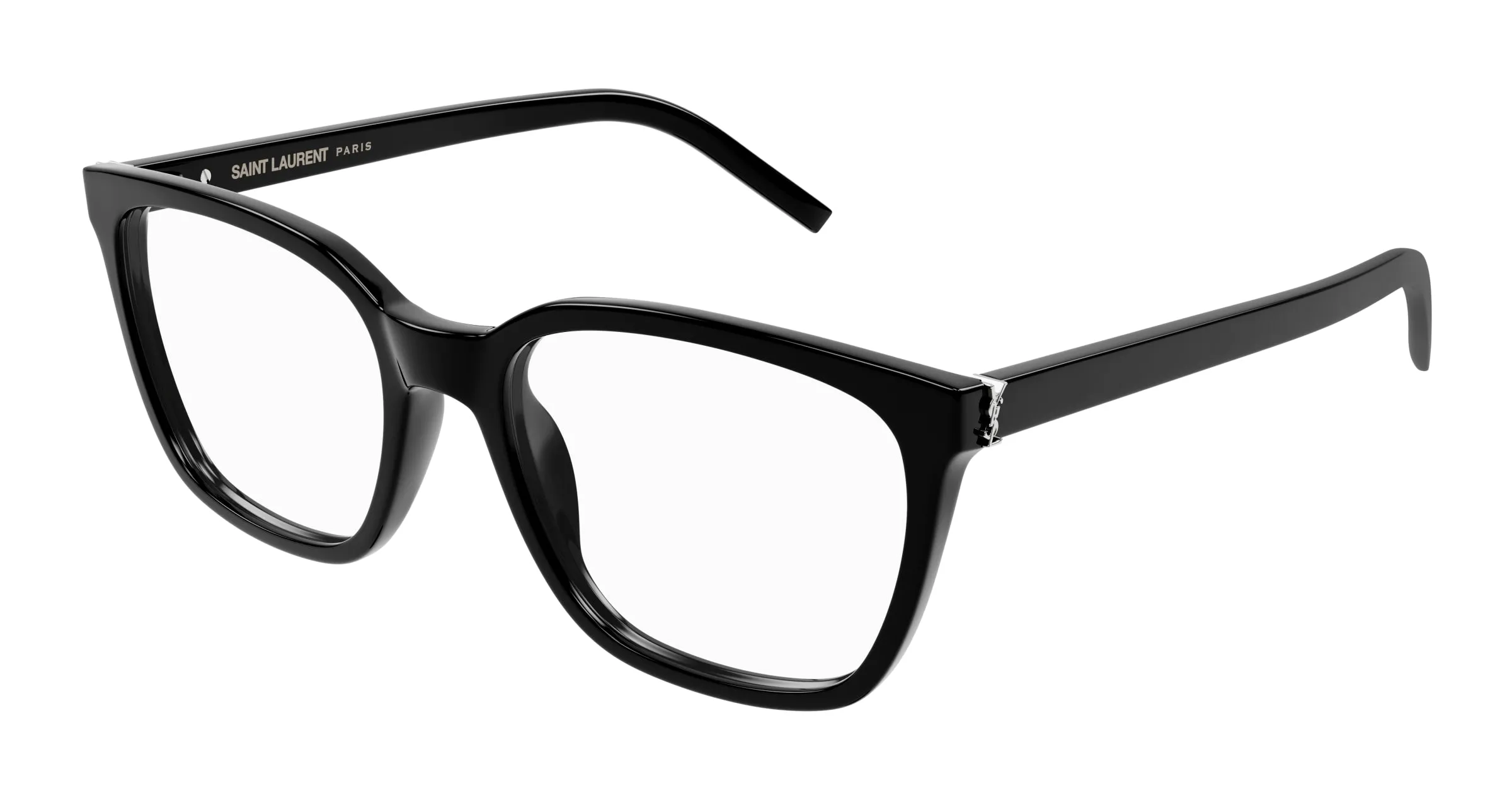 SAINT LAURENT SL M129 001 Montature da vista Acetato Nero Trasparente Squadrata - immagine 1