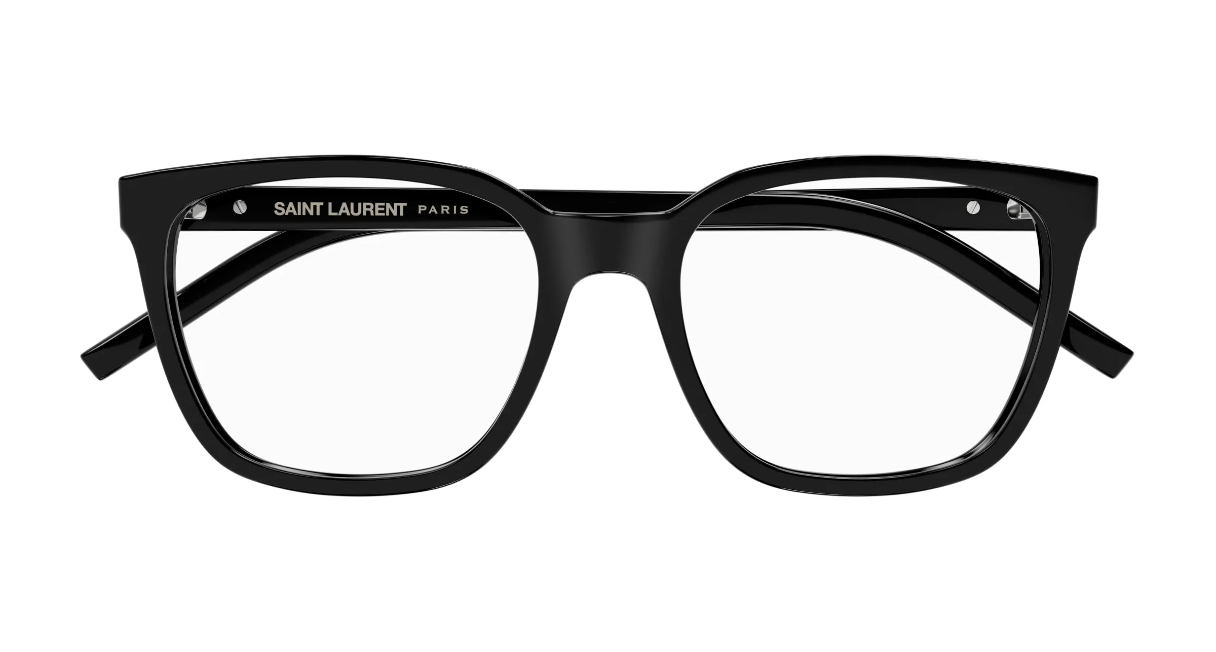 SAINT LAURENT SL M129 001 Montature da vista Acetato Nero Trasparente Squadrata - immagine 2