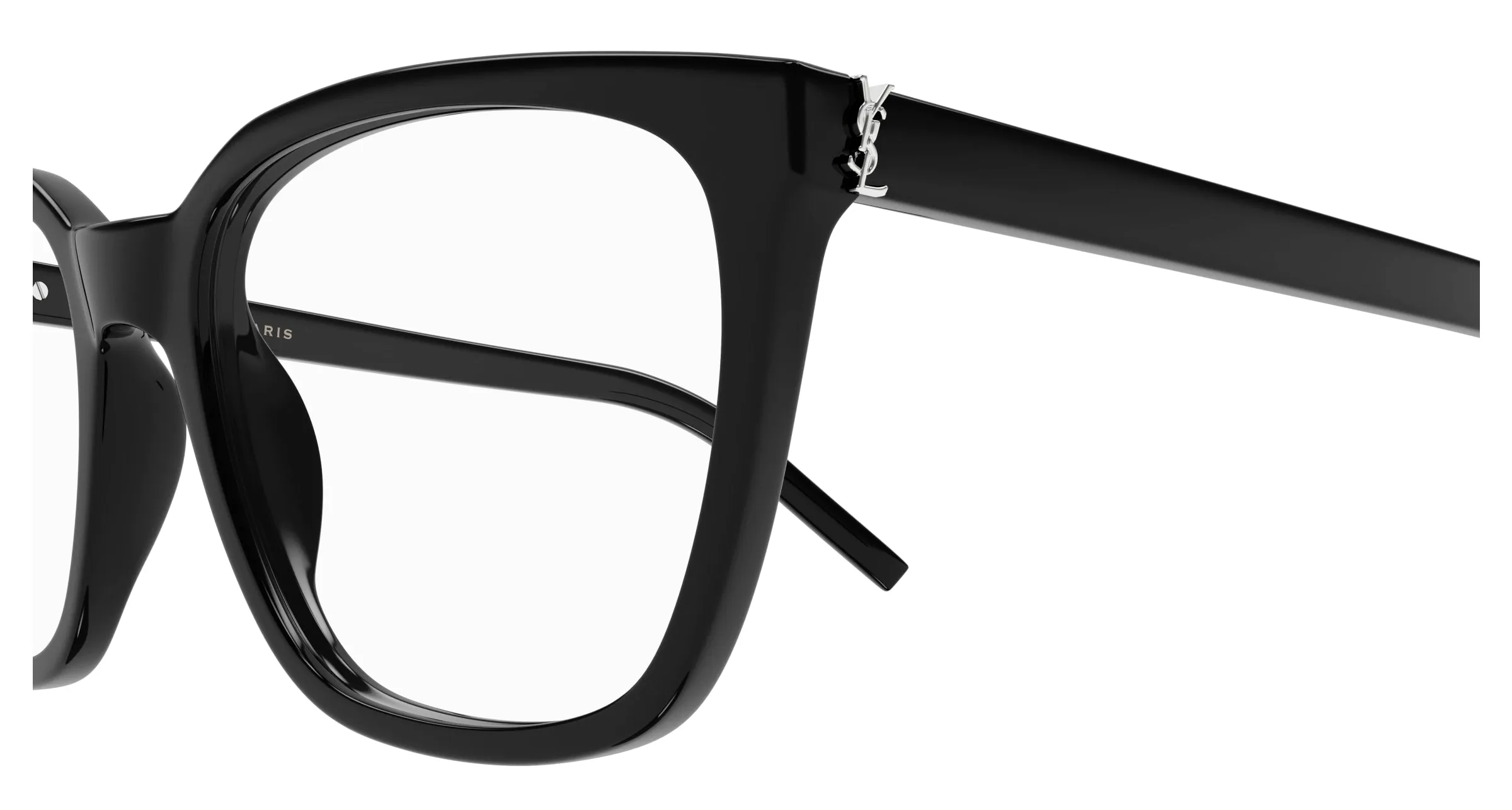 SAINT LAURENT SL M129 001 Montature da vista Acetato Nero Trasparente Squadrata - immagine 3