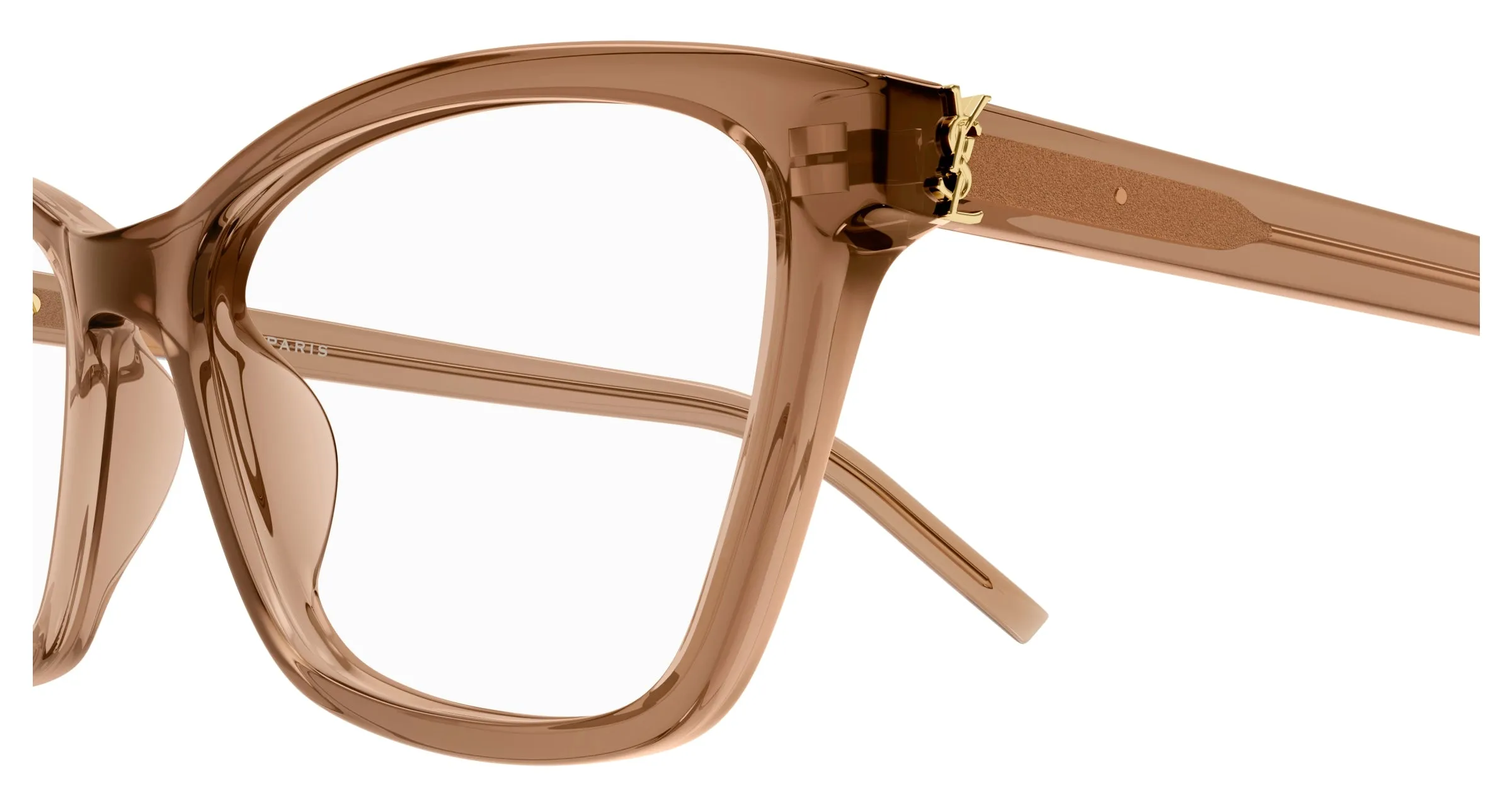 SAINT LAURENT SL M128 012 Montature da vista Acetato Marrone Trasparente Cat Eye Antiriflesso ["Antiriflesso"] - immagine 3