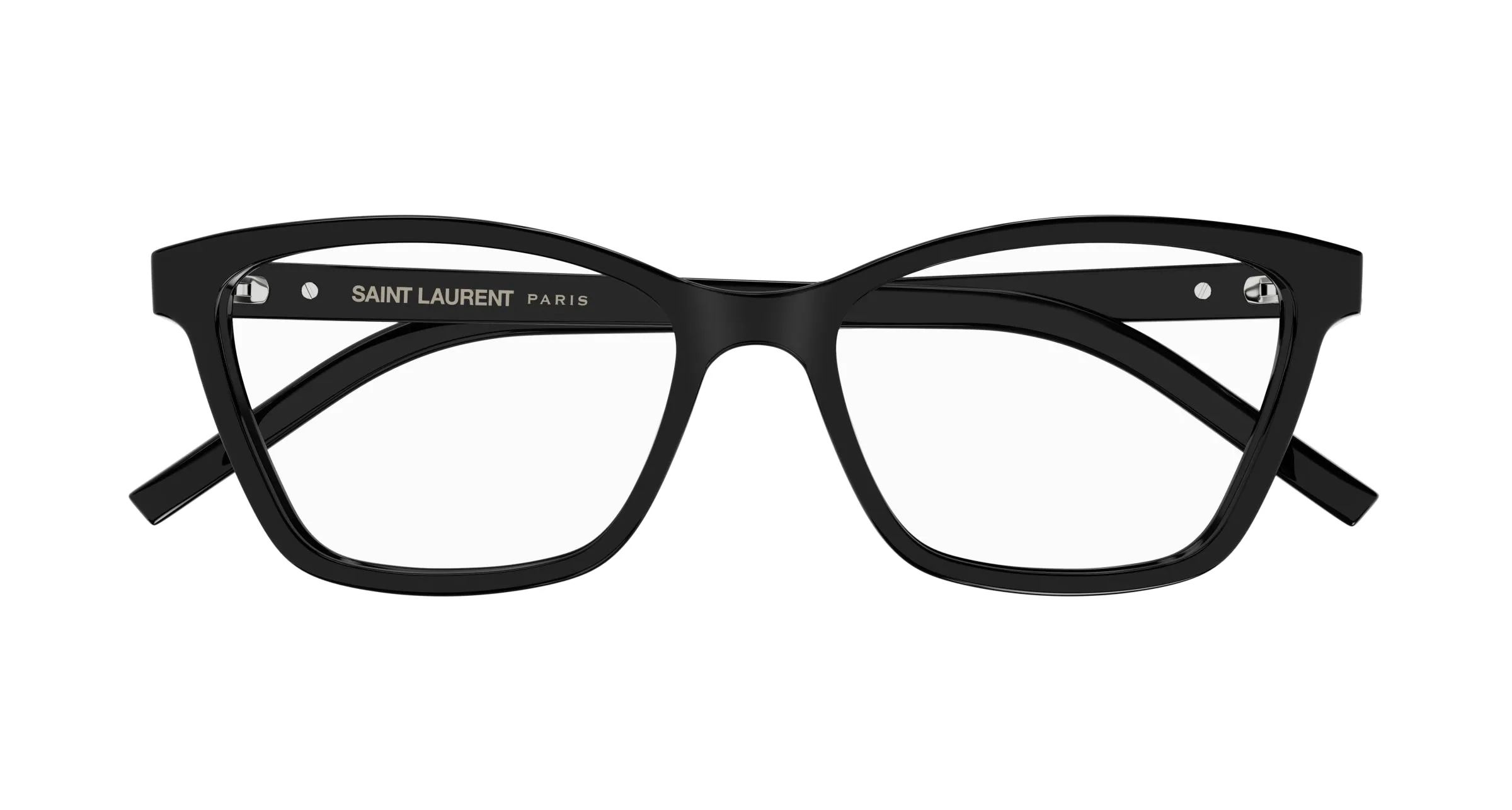 SAINT LAURENT SL M128 001 Montature da vista Acetato Nero Trasparente Cat Eye Antiriflesso ["Antiriflesso"] - immagine 2