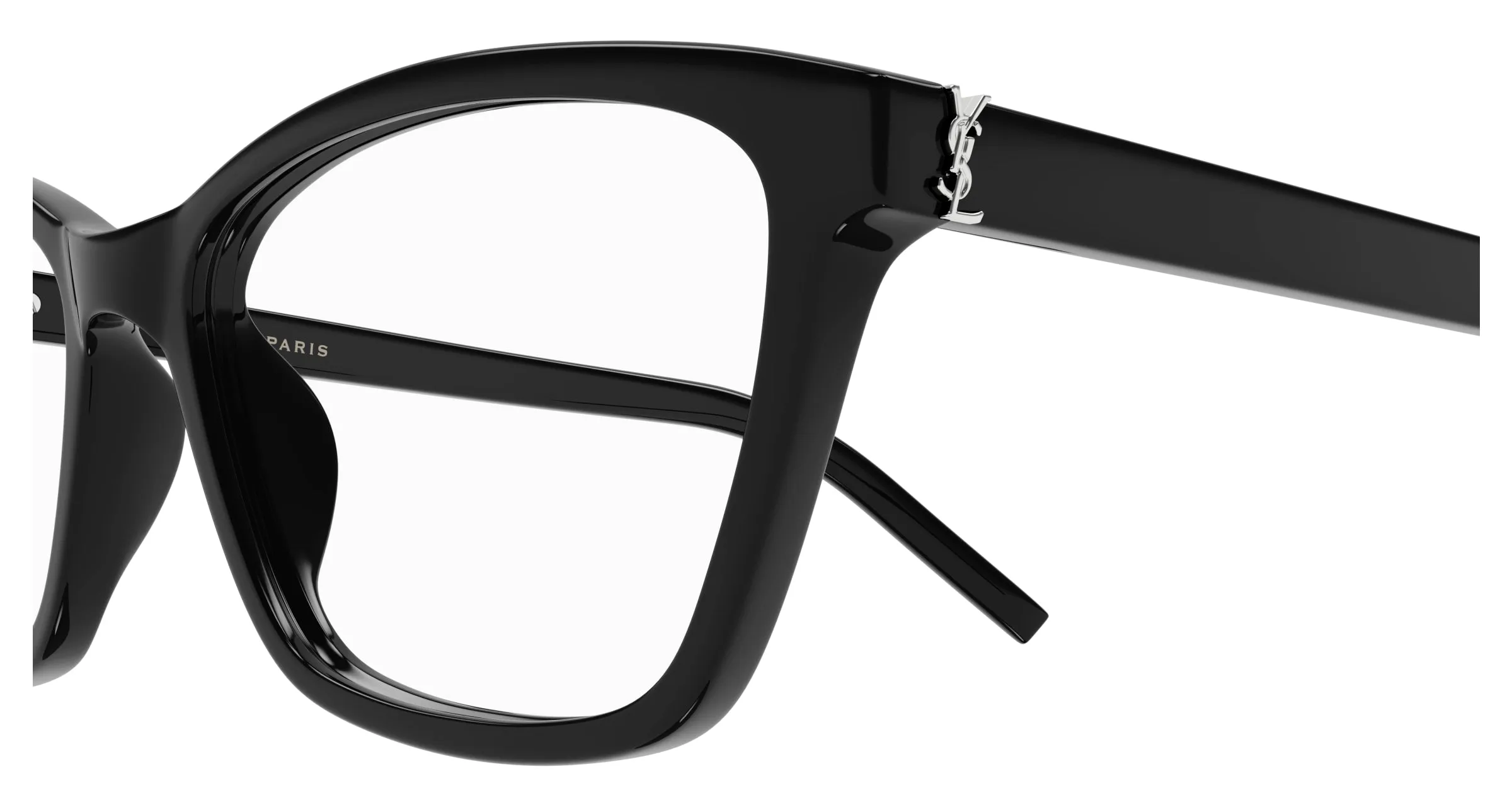 SAINT LAURENT SL M128 001 Montature da vista Acetato Nero Trasparente Cat Eye Antiriflesso ["Antiriflesso"] - immagine 3