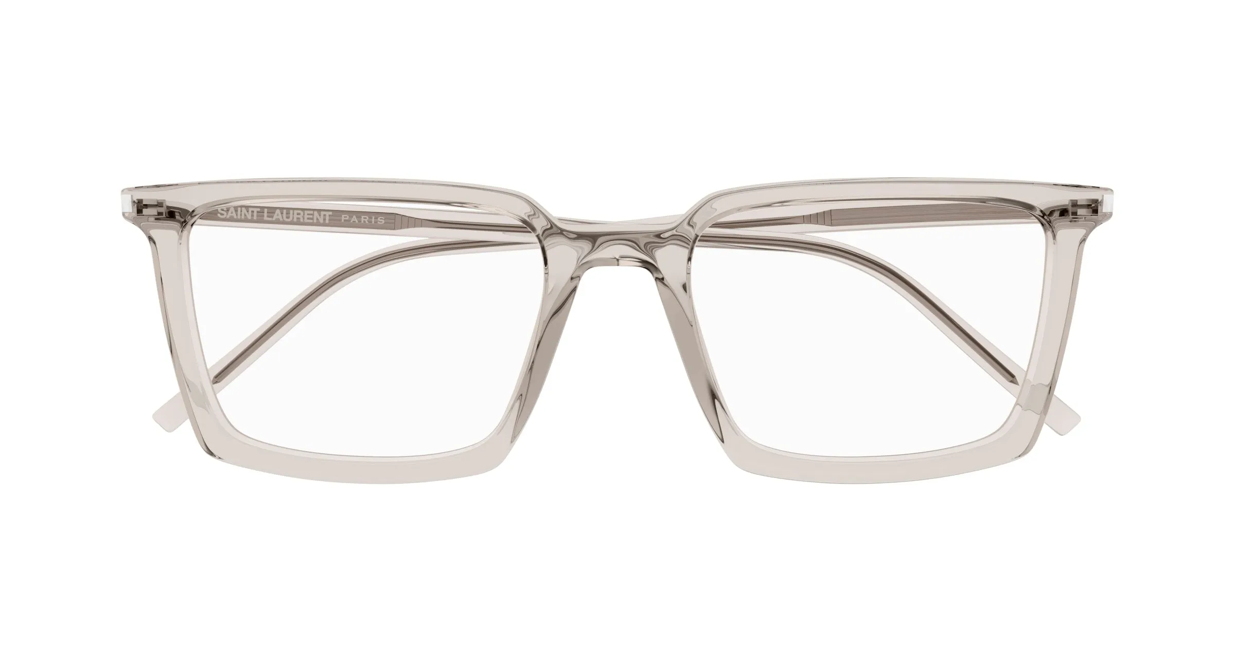 SAINT LAURENT SL 624 003 Montature da vista Acetato Beige Trasparente Squadrata - immagine 2
