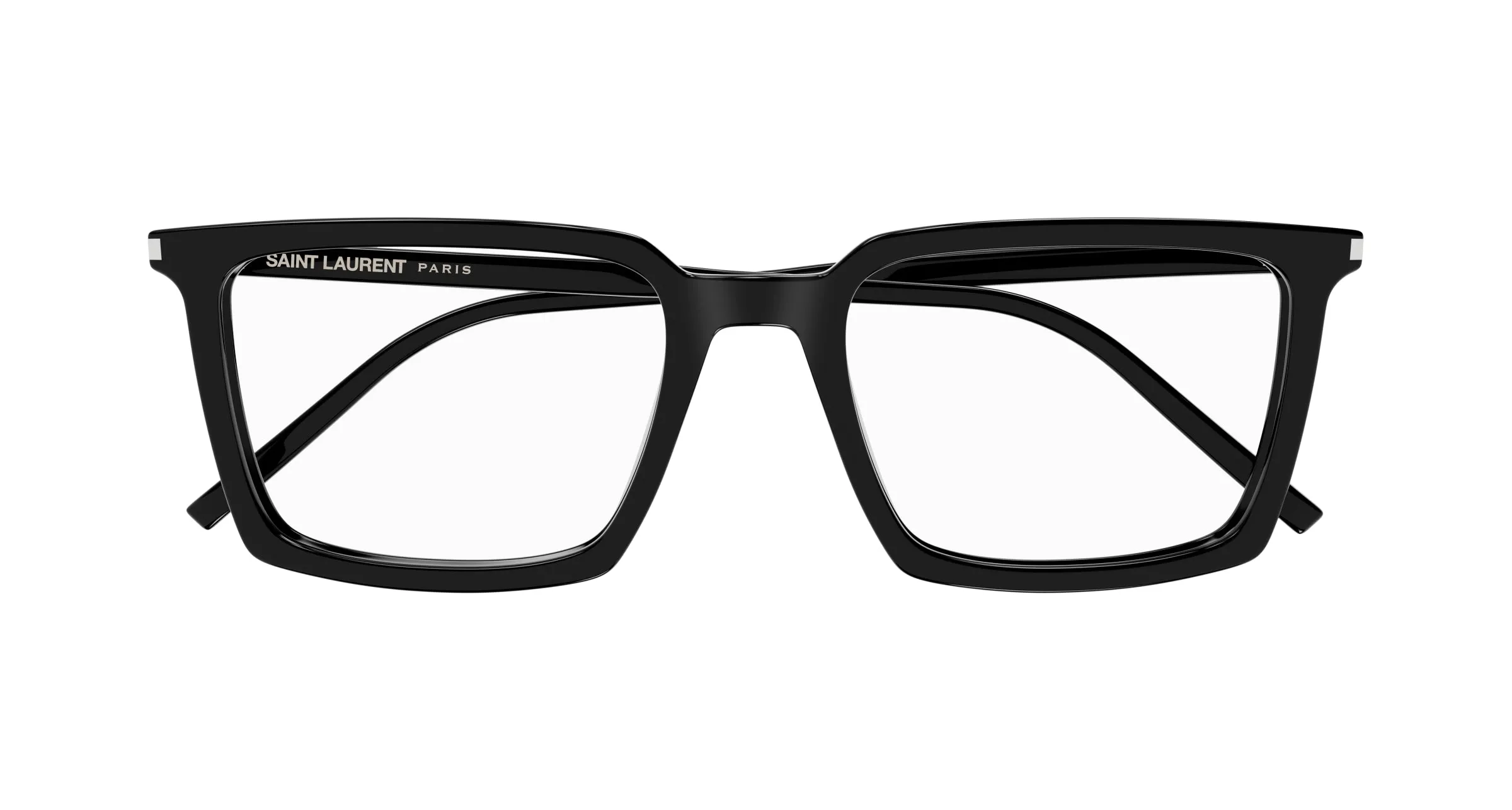 SAINT LAURENT SL 624 001 Montature da vista Acetato Nero Trasparente Squadrata - immagine 2