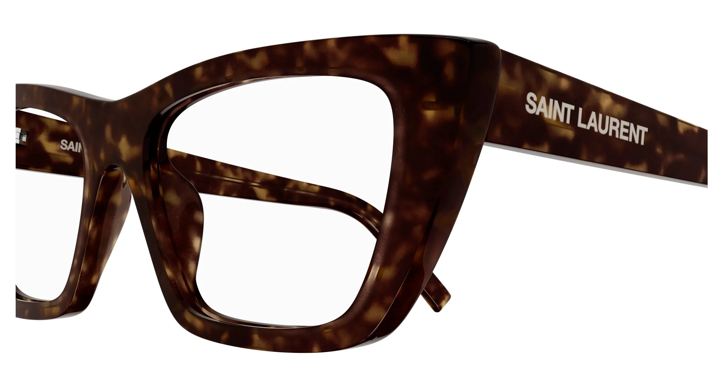 SAINT LAURENT SL 276 MICA OPT 004 Montature da vista Acetato Havana Trasparente Cat Eye Antiriflesso ["Antiriflesso"] - immagine 3