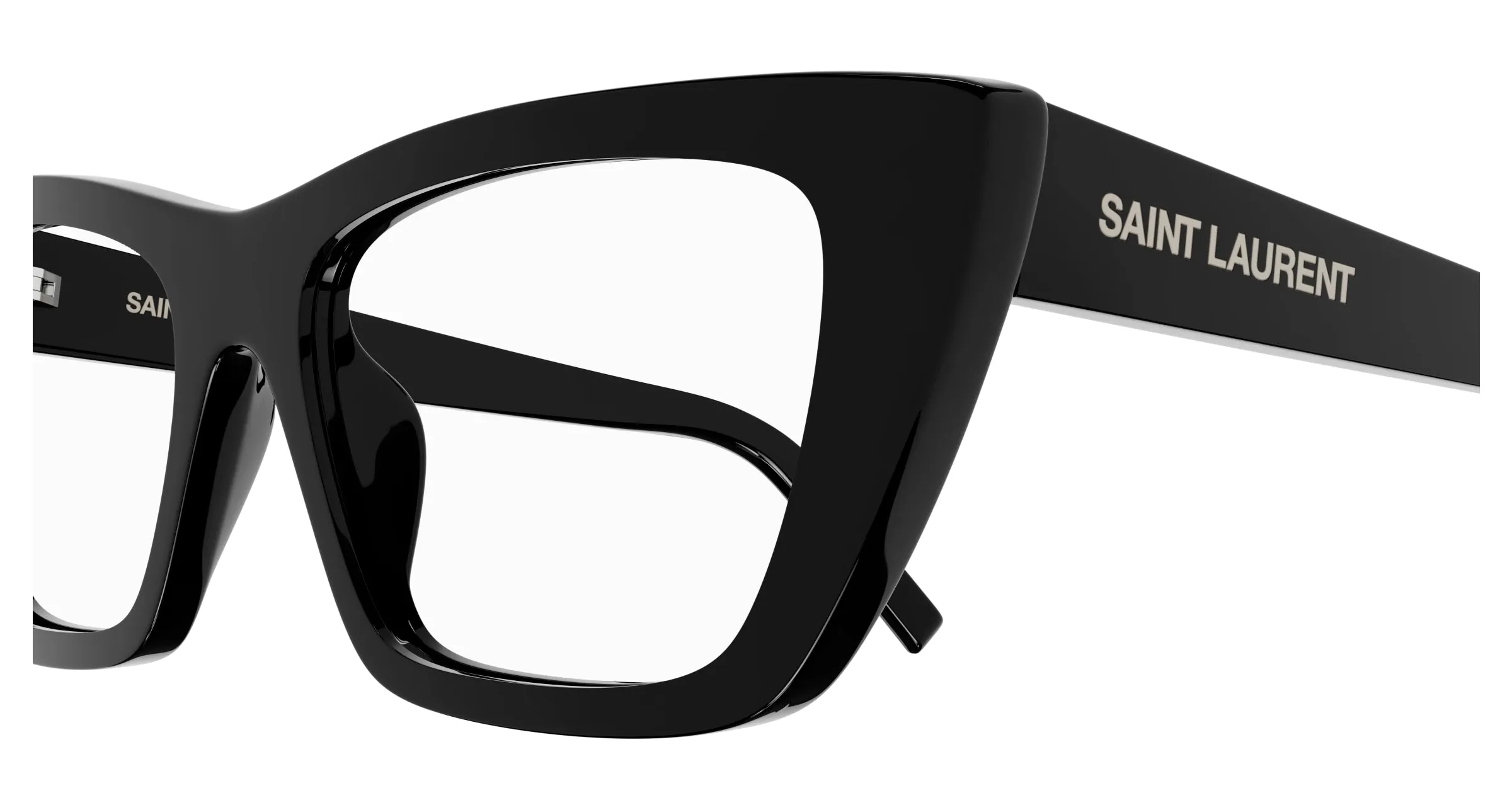 SAINT LAURENT SL 276 MICA OPT 001 Montature da vista Acetato Nero Trasparente Cat Eye Antiriflesso ["Antiriflesso"] - immagine 3