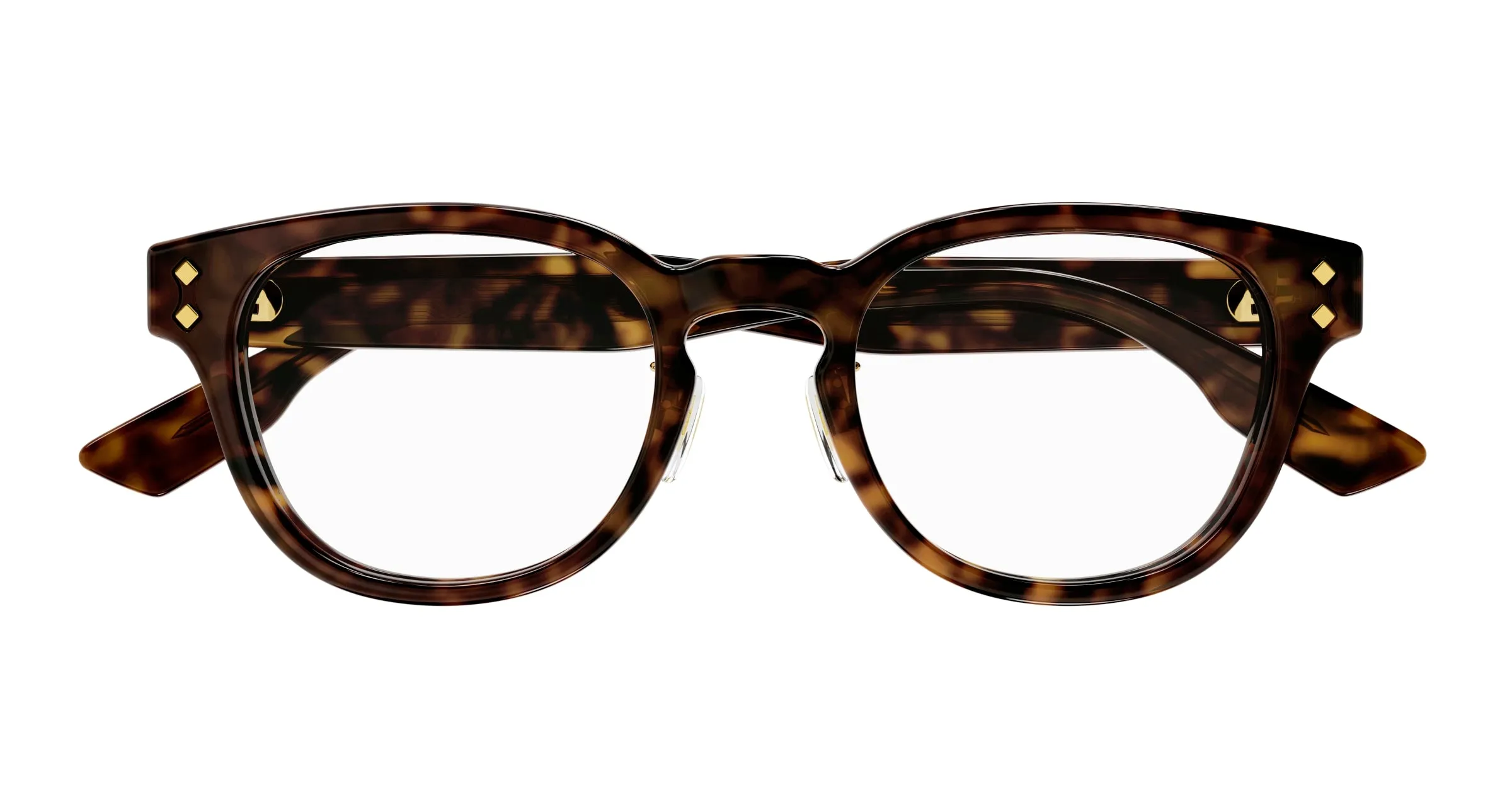Gucci GG1470OJ 002 Montature da vista Acetato Havana Trasparente Rotonda - immagine 2