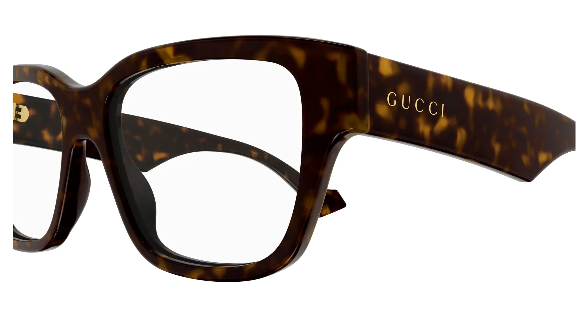 Gucci GG1428O 002 Montature da vista Acetato Havana Squadrata - immagine 3