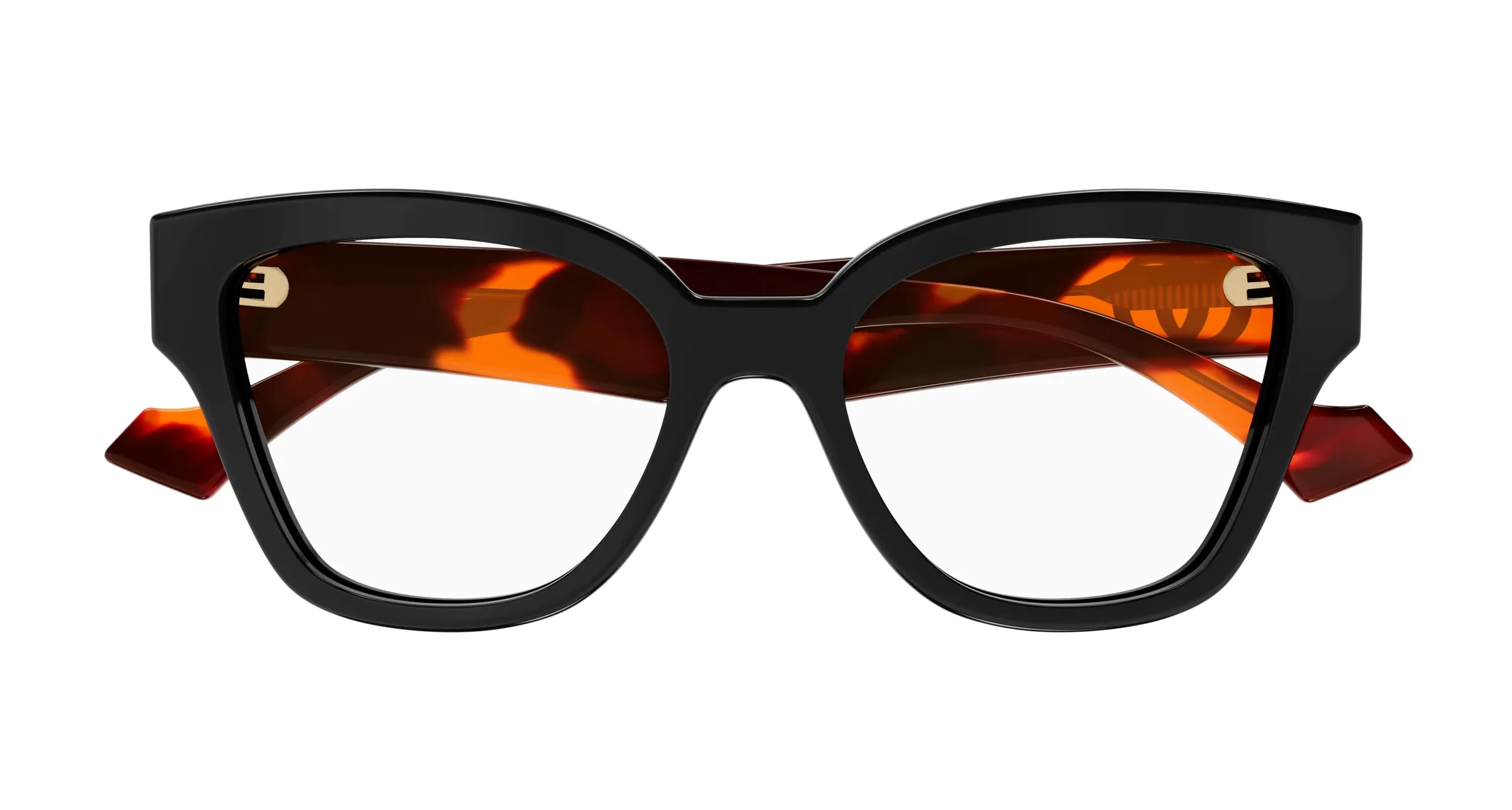 Gucci GG1424O 007 Montature da vista Acetato Nero Geometrica - immagine 2