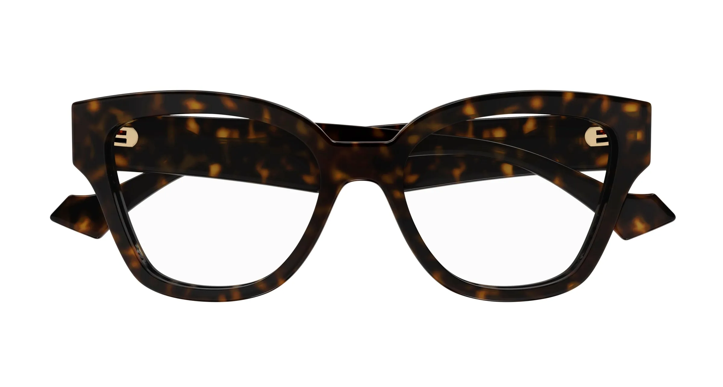 Gucci GG1424O 006 Montature da vista Acetato Havana Geometrica - immagine 2