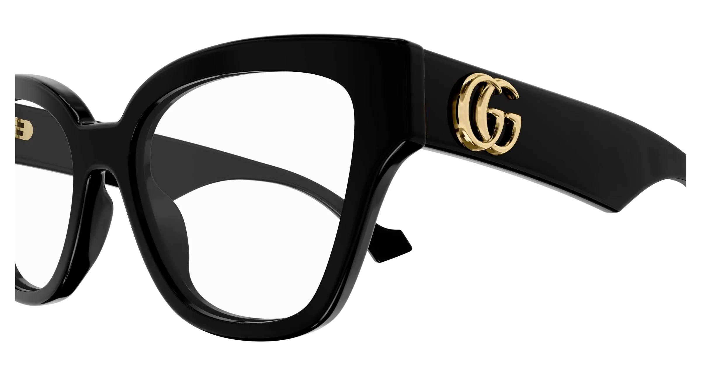 Gucci GG1424O 005 Montature da vista Acetato Nero Geometrica - immagine 3
