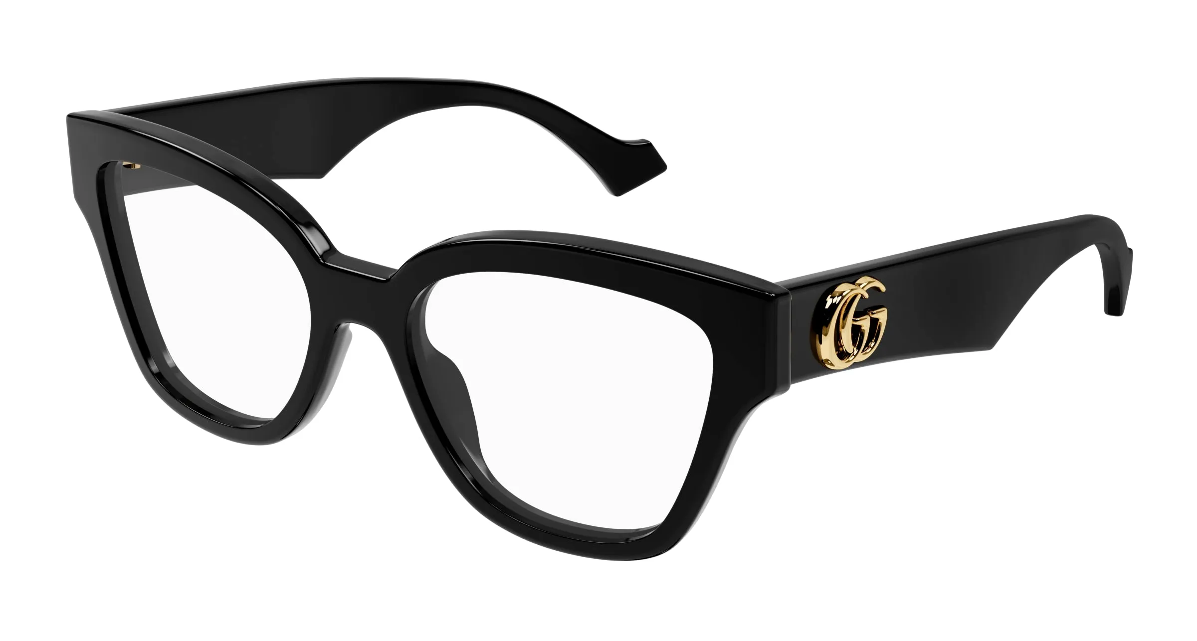 Gucci GG1424O 001 Montature da vista Acetato Nero Geometrica - immagine 1