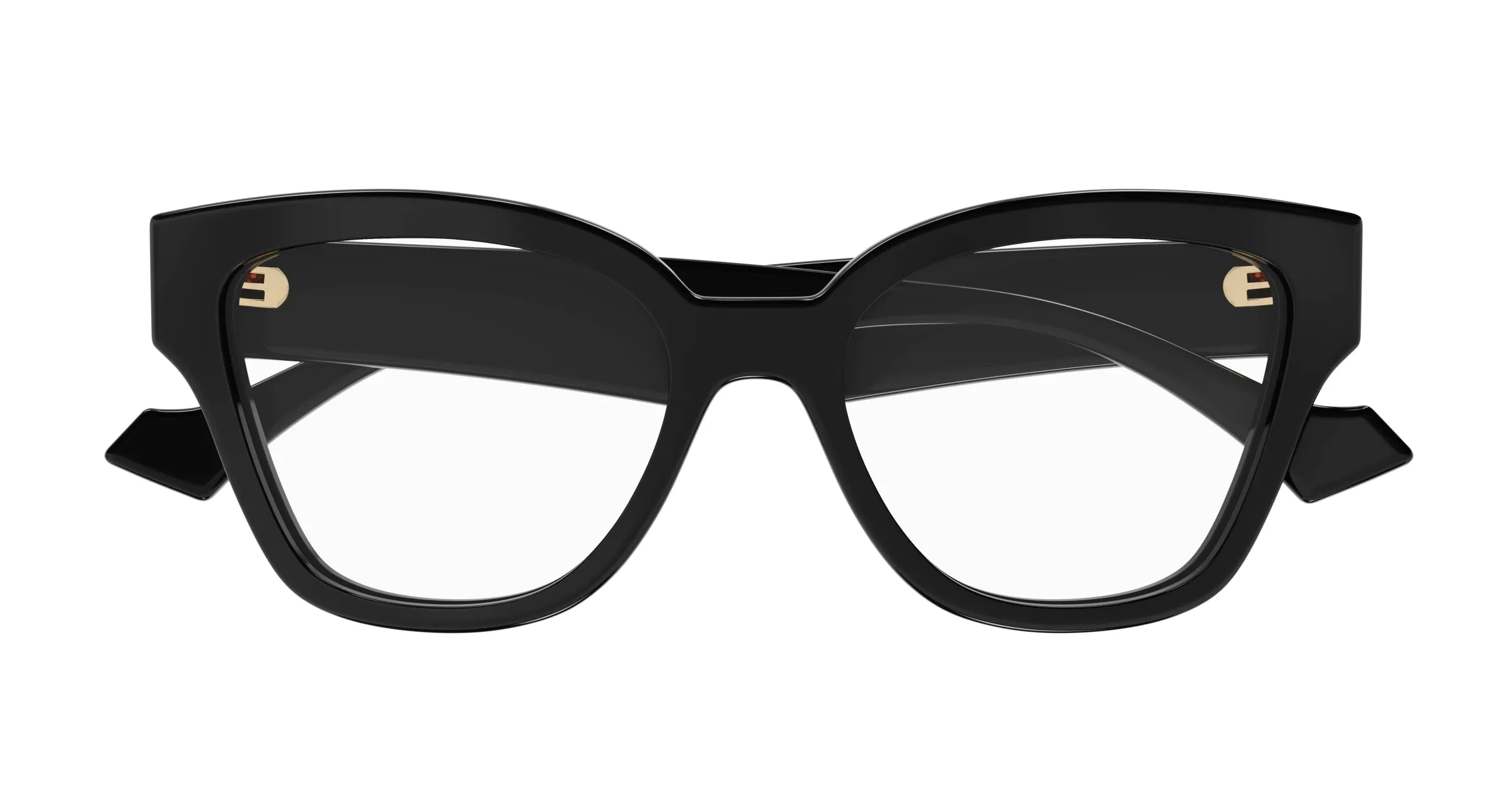 Gucci GG1424O 001 Montature da vista Acetato Nero Geometrica - immagine 2