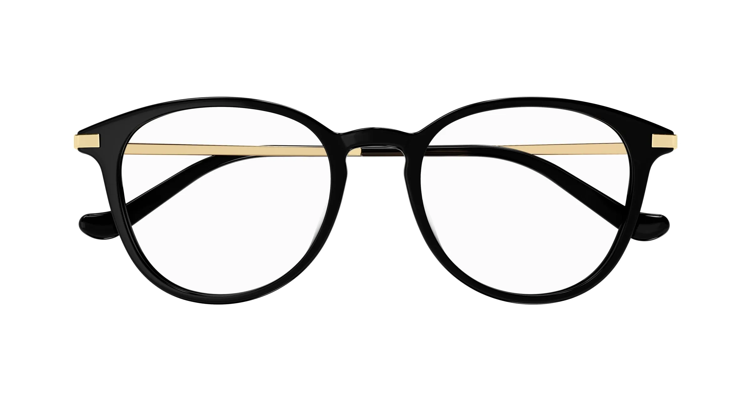 Gucci GG1466OA 001 Montature da vista Acetato Nero Trasparente Rotonda - immagine 2
