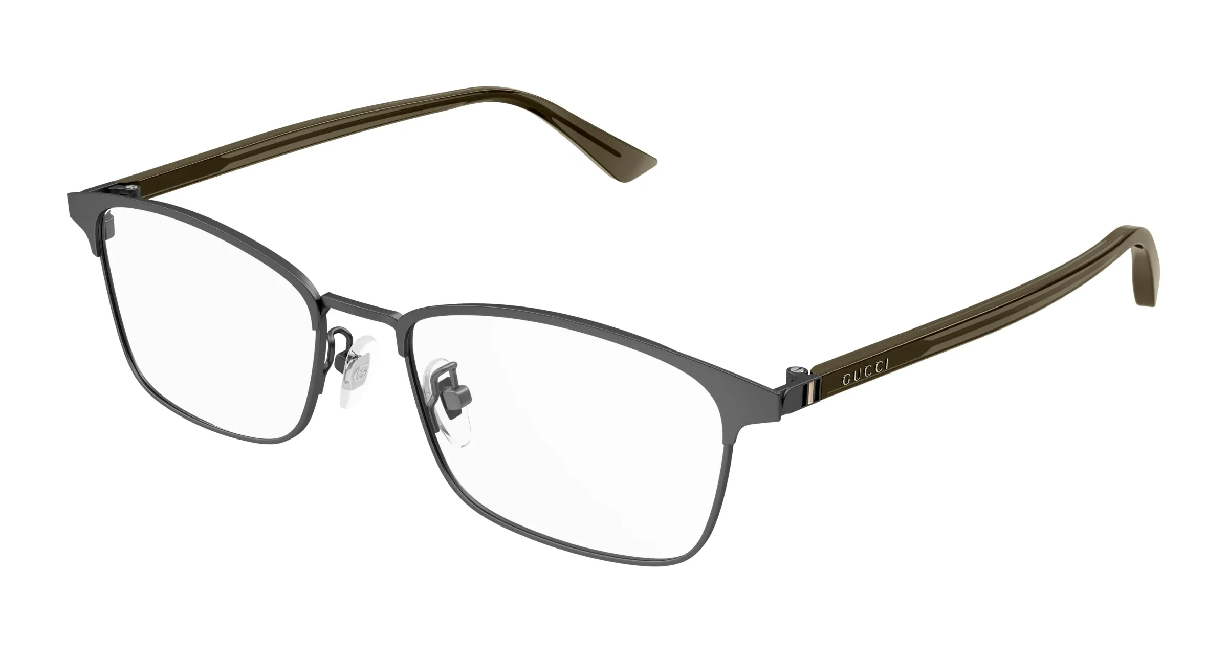 Gucci GG1475OJ 003 Montature da vista Titanio Canna di fucile Trasparente Squadrata - immagine 1