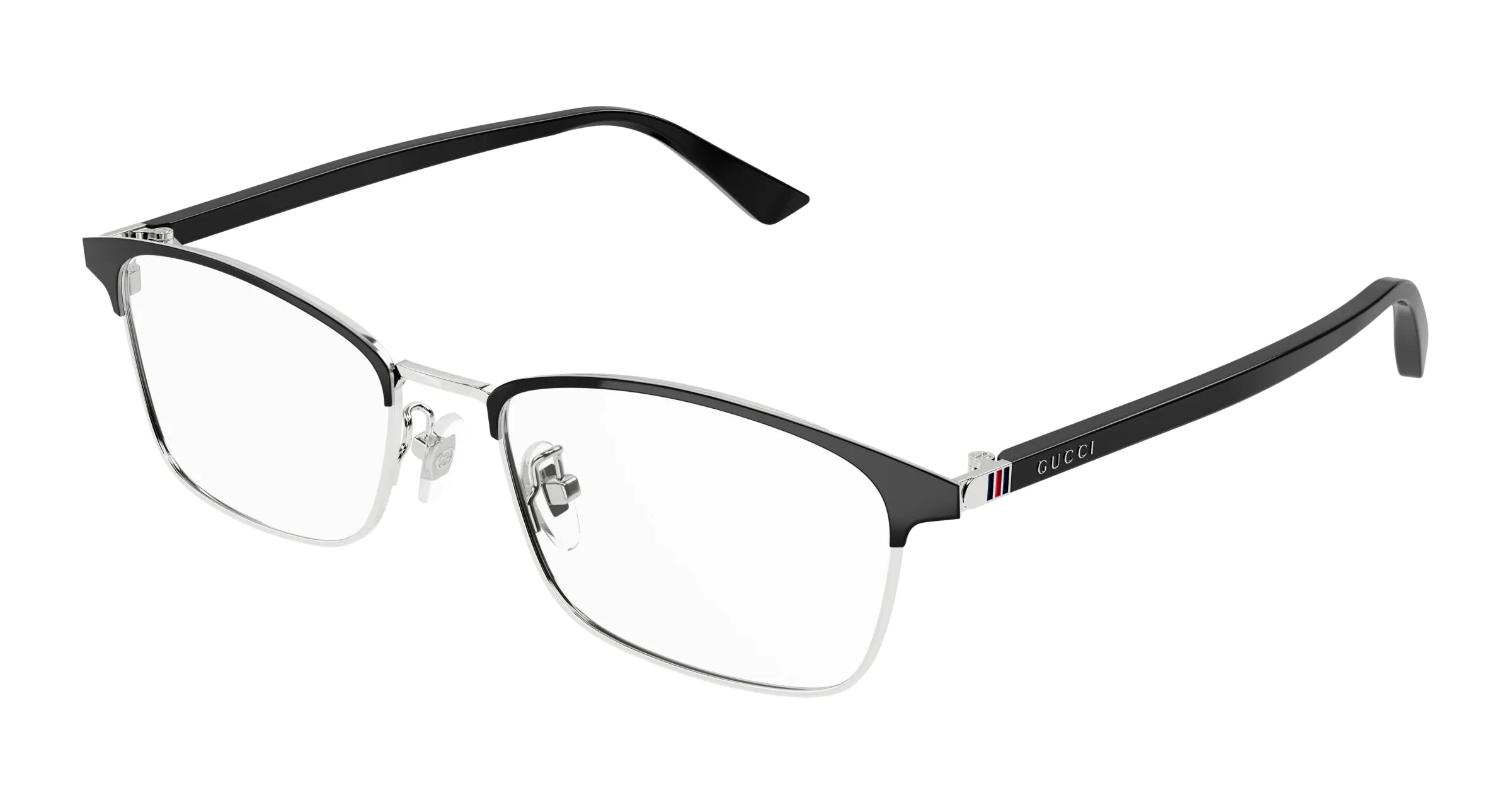 Gucci GG1475OJ 002 Montature da vista Titanio Argento Trasparente Squadrata - immagine 1