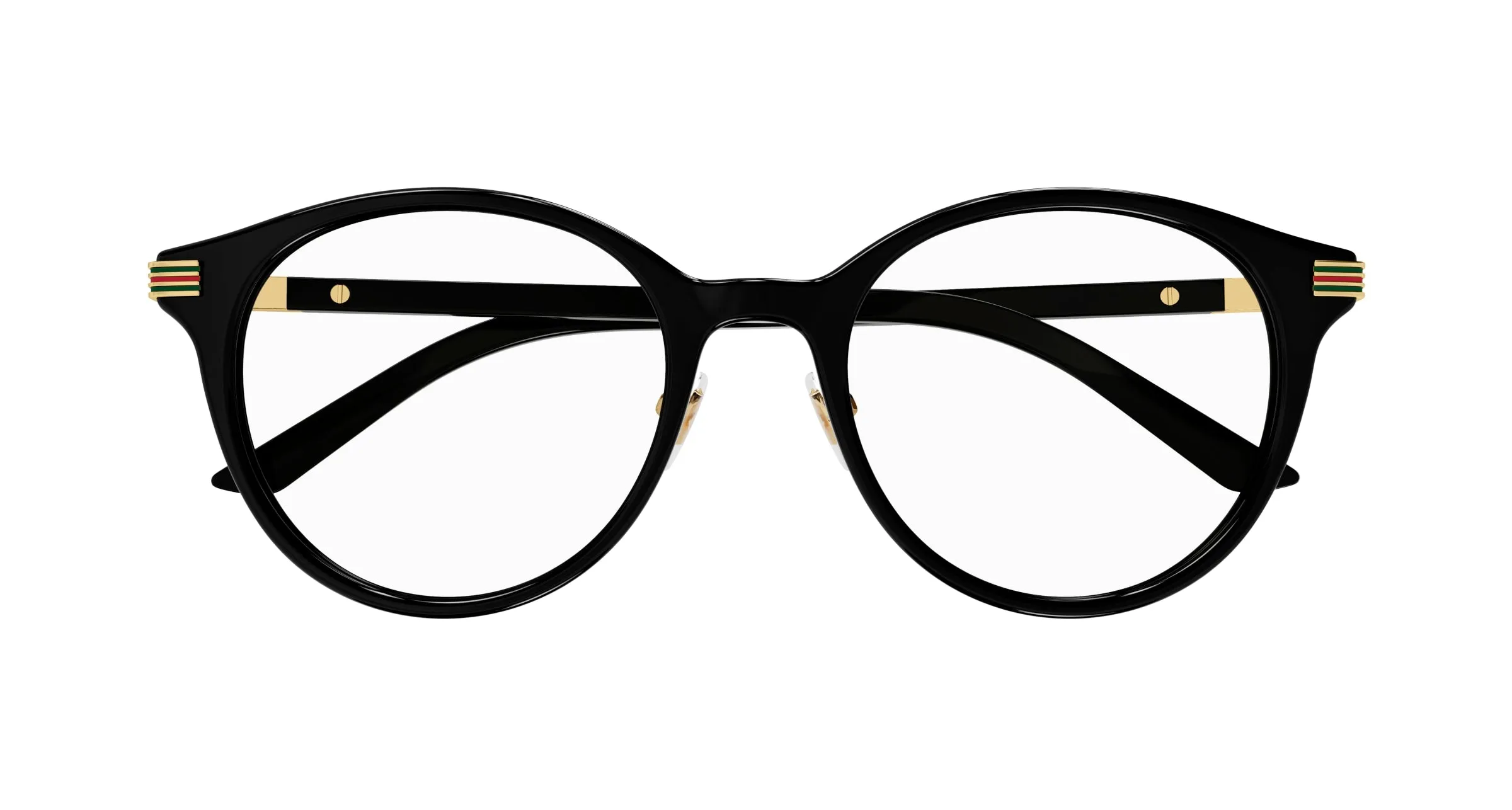 Gucci GG1454OK 001 Montature da vista Acetato Nero Trasparente Rotonda - immagine 2