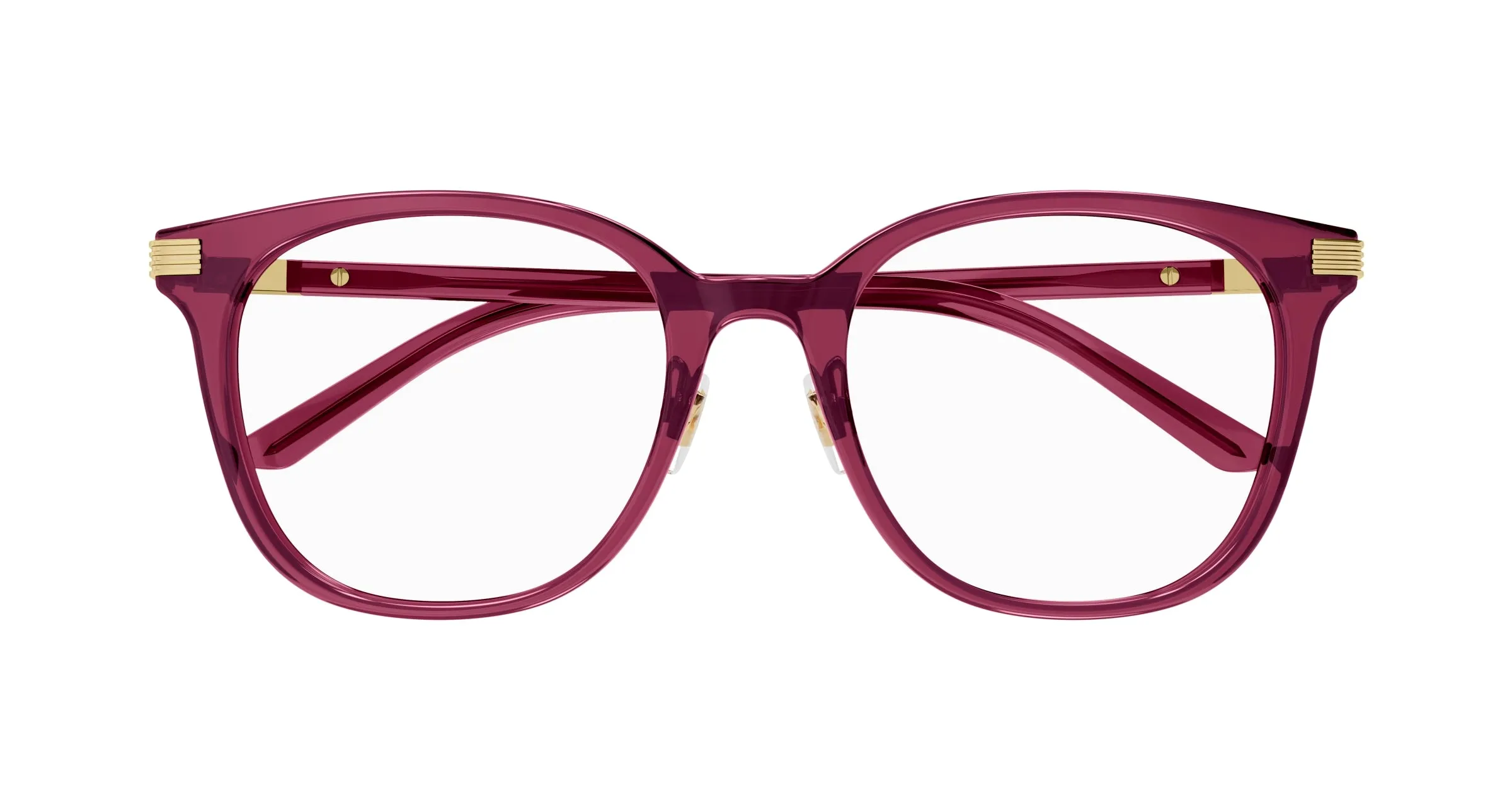 Gucci GG1453OK 003 Montature da vista Acetato Bordeaux Trasparente Rotonda - immagine 2