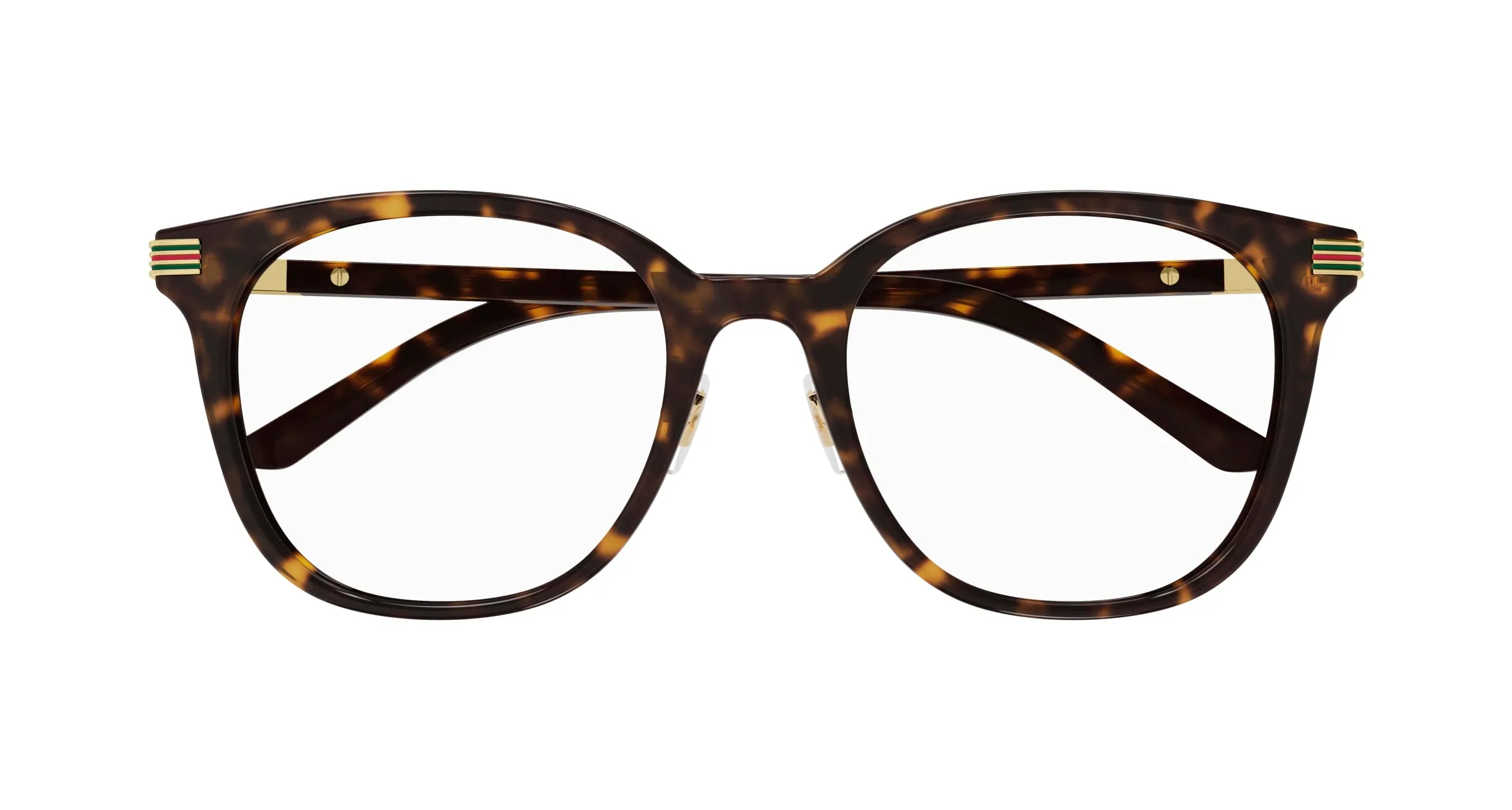 Gucci GG1453OK 002 Montature da vista Acetato Havana Trasparente Rotonda - immagine 2