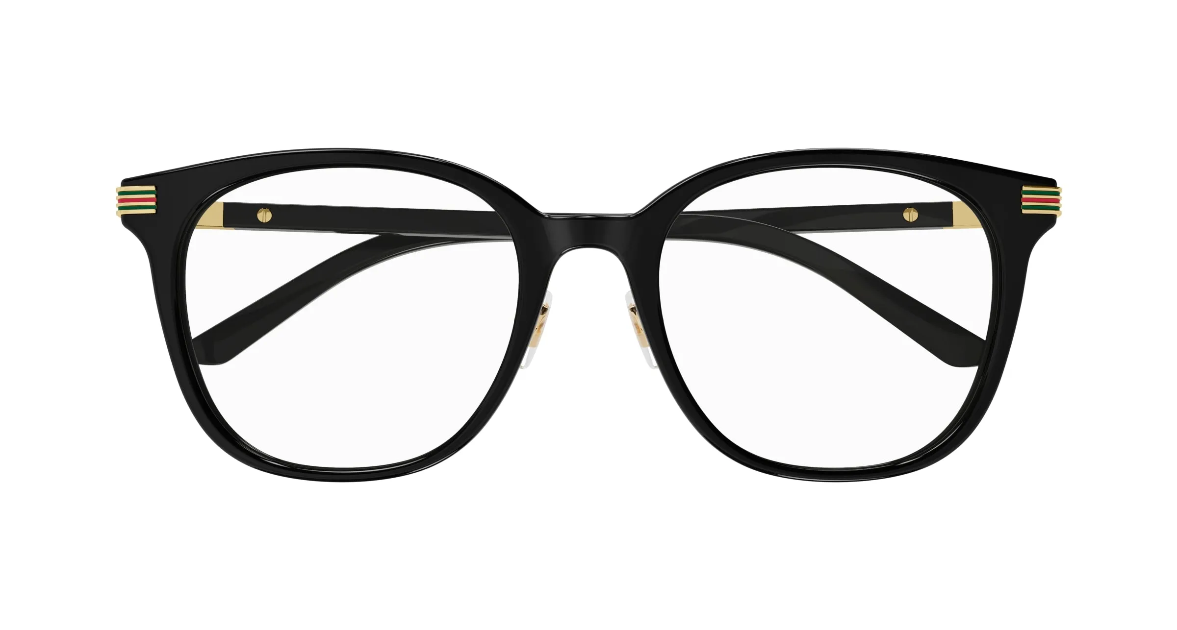 Gucci GG1453OK 001 Montature da vista Acetato Nero Trasparente Rotonda - immagine 2