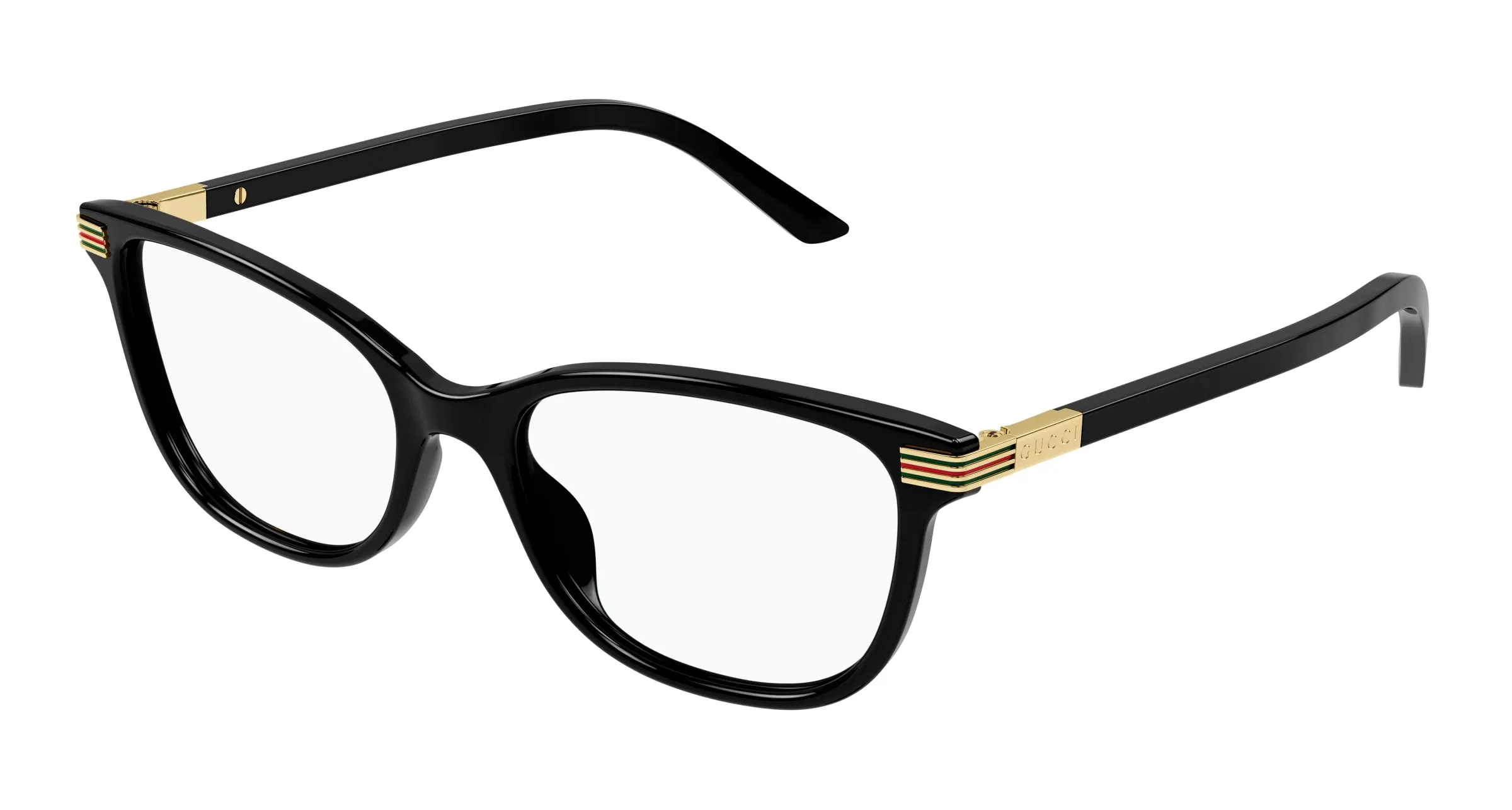 Gucci GG1451O 004 Montature da vista Acetato Nero Trasparente Cat Eye - immagine 1