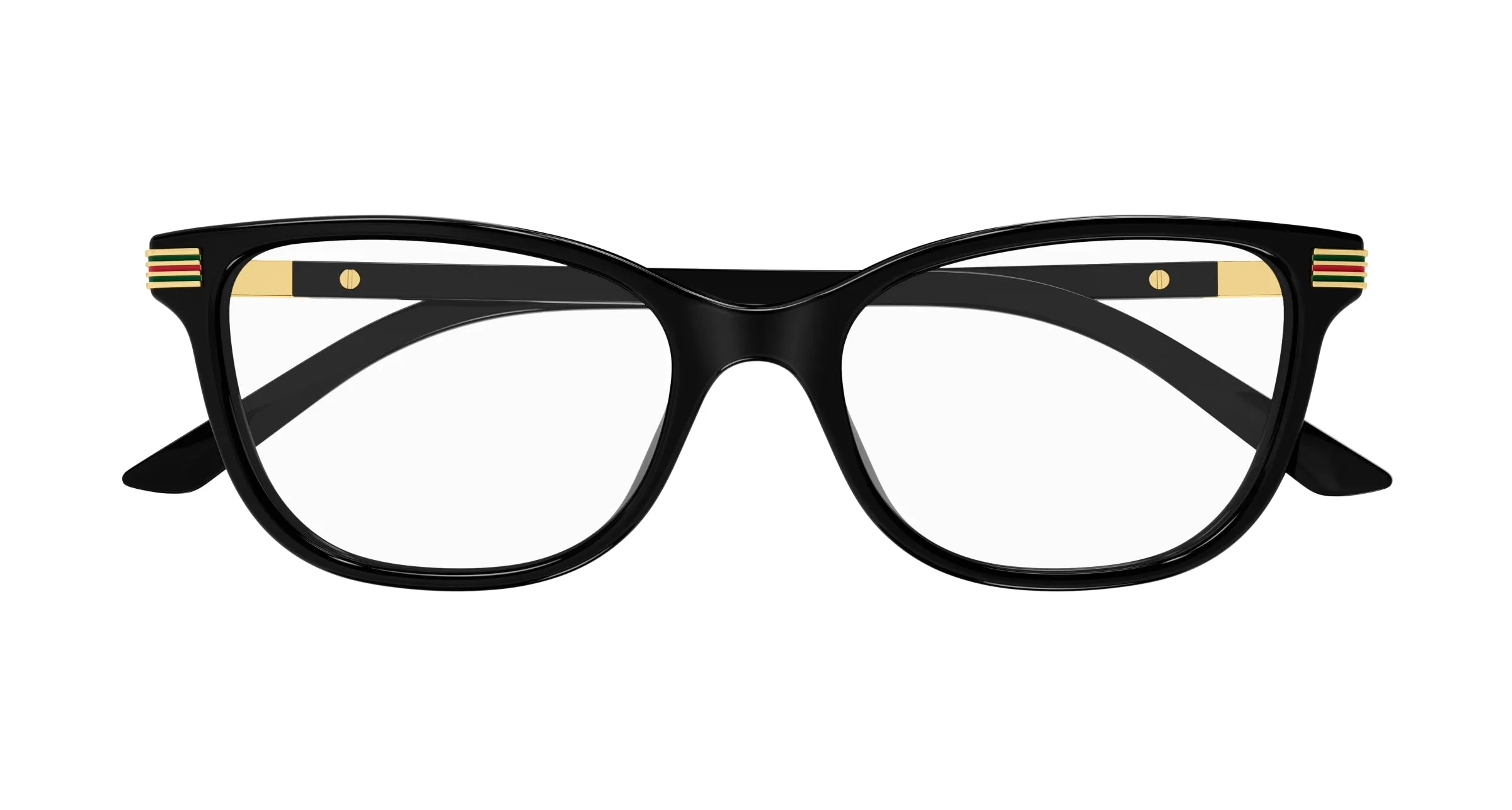 Gucci GG1451O 004 Montature da vista Acetato Nero Trasparente Cat Eye - immagine 2