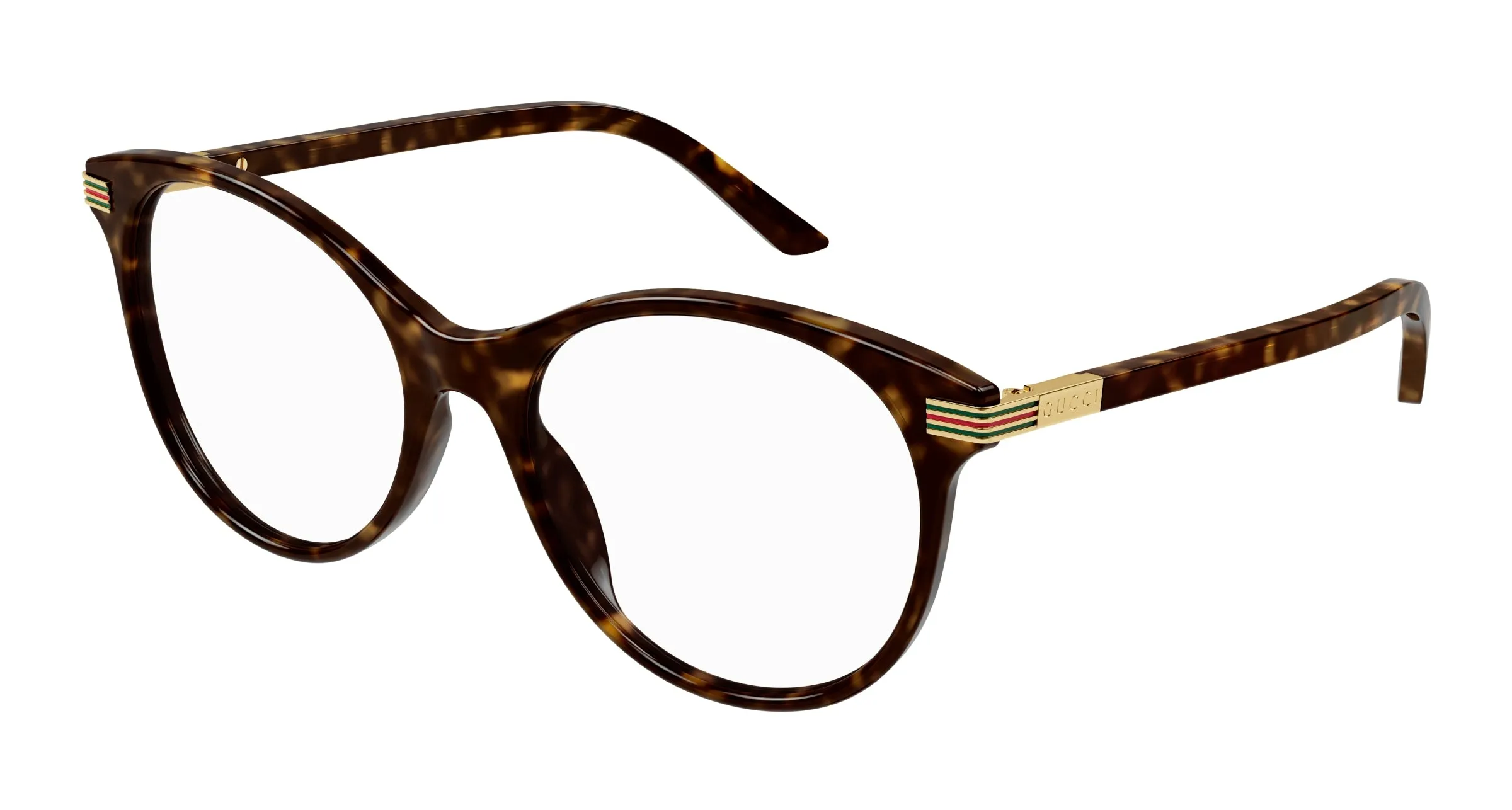 Gucci GG1450O 002 Montature da vista Acetato Havana Trasparente Pantos - immagine 1