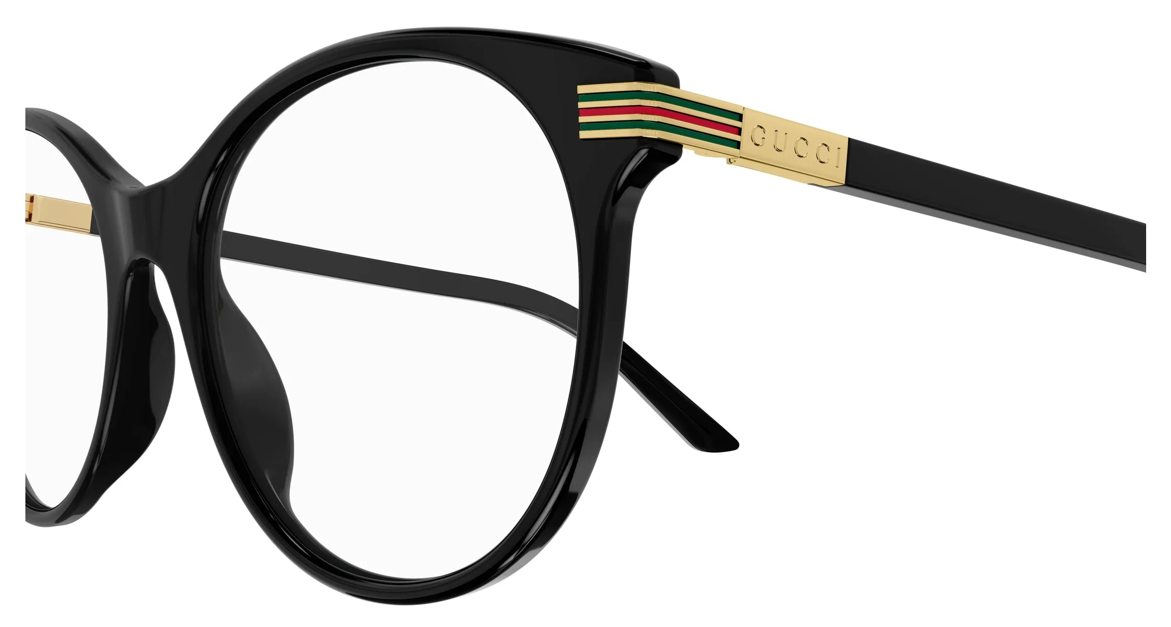 Gucci GG1450O 001 Montature da vista Acetato Nero Trasparente Pantos - immagine 3