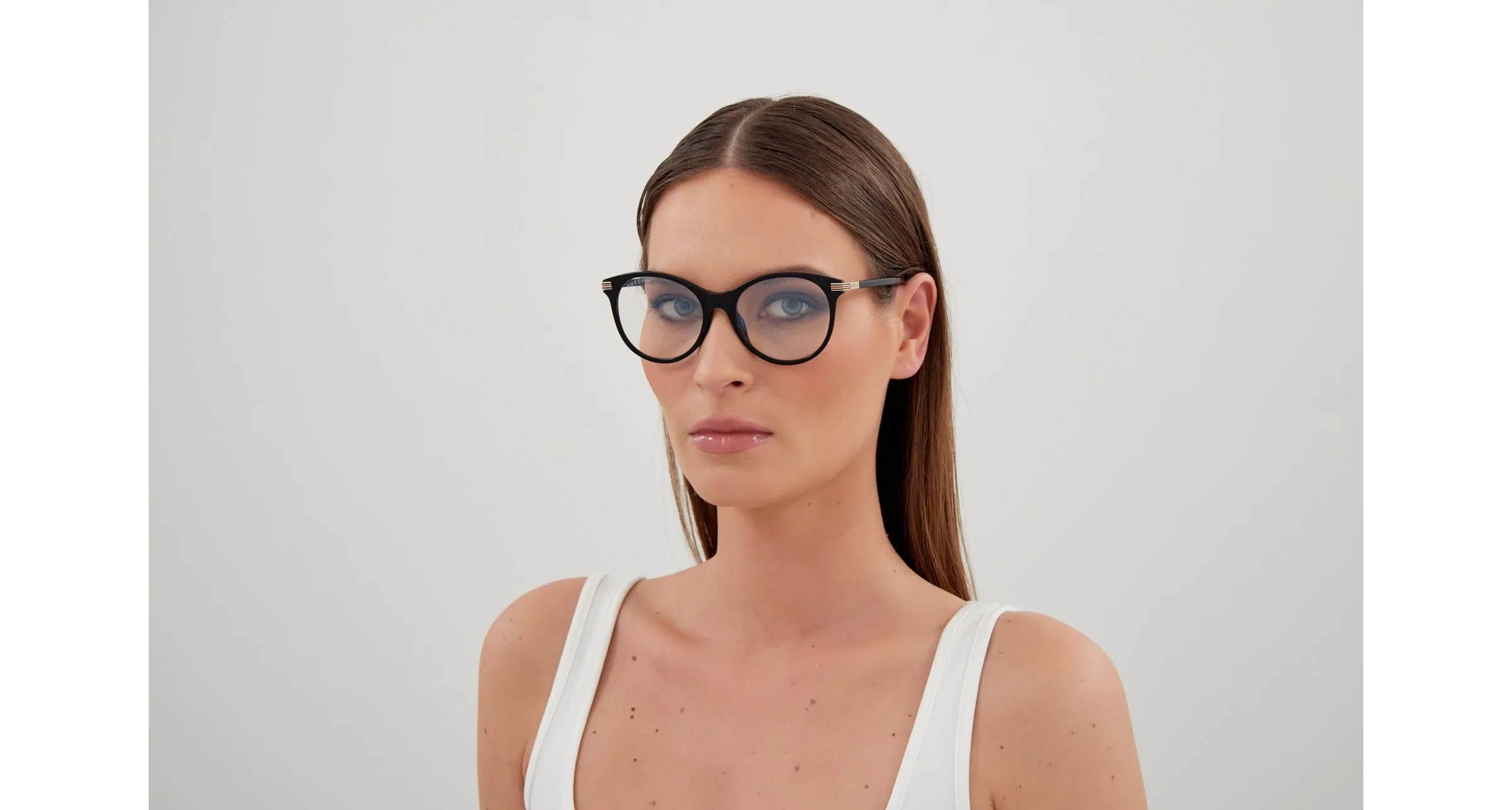Gucci GG1450O 001 Montature da vista Acetato Nero Trasparente Pantos - immagine 4
